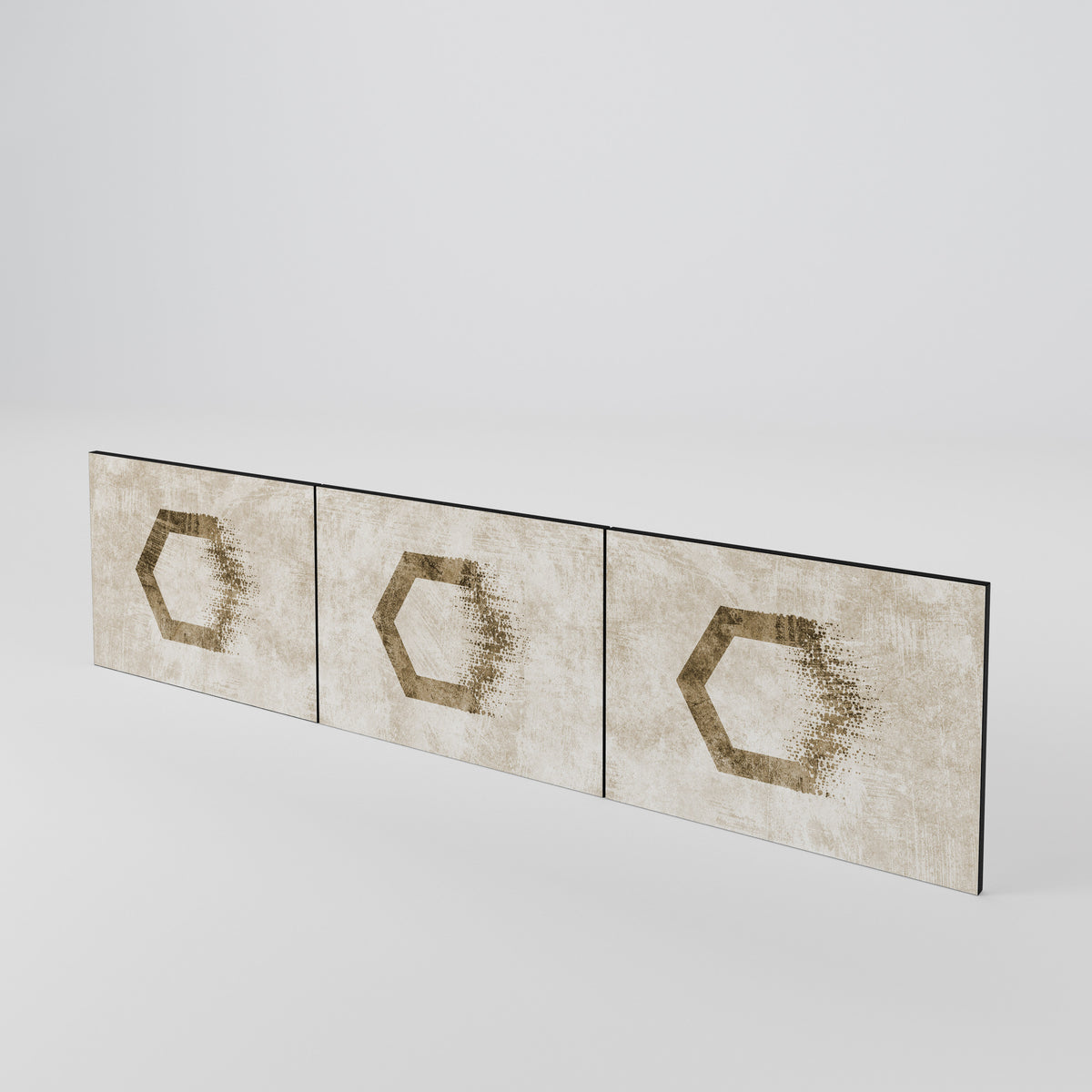 HEXAGONAL SHAPES Juego de 3 puertas para mueble de TV