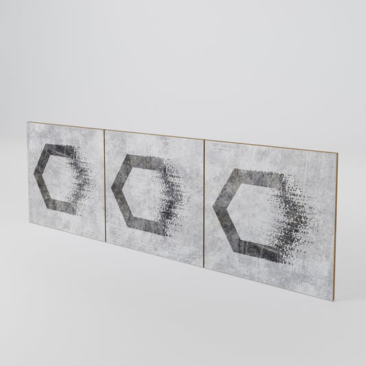 HEXAGONAL FIGURES Juego de 3 puertas para aparador