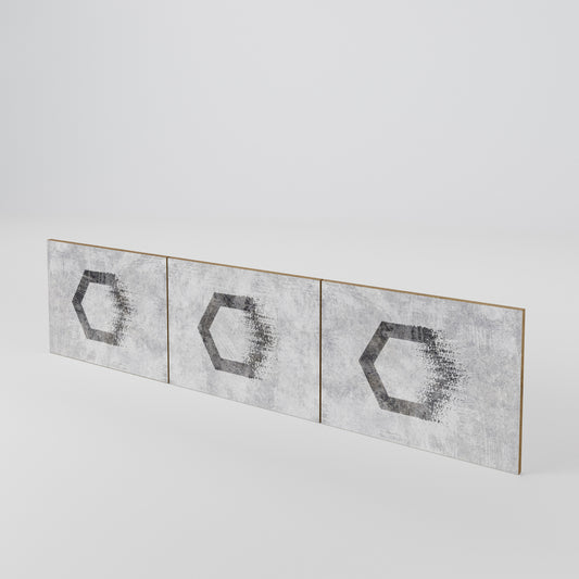 HEXAGONAL FIGURES Juego de 3 puertas para mueble de TV