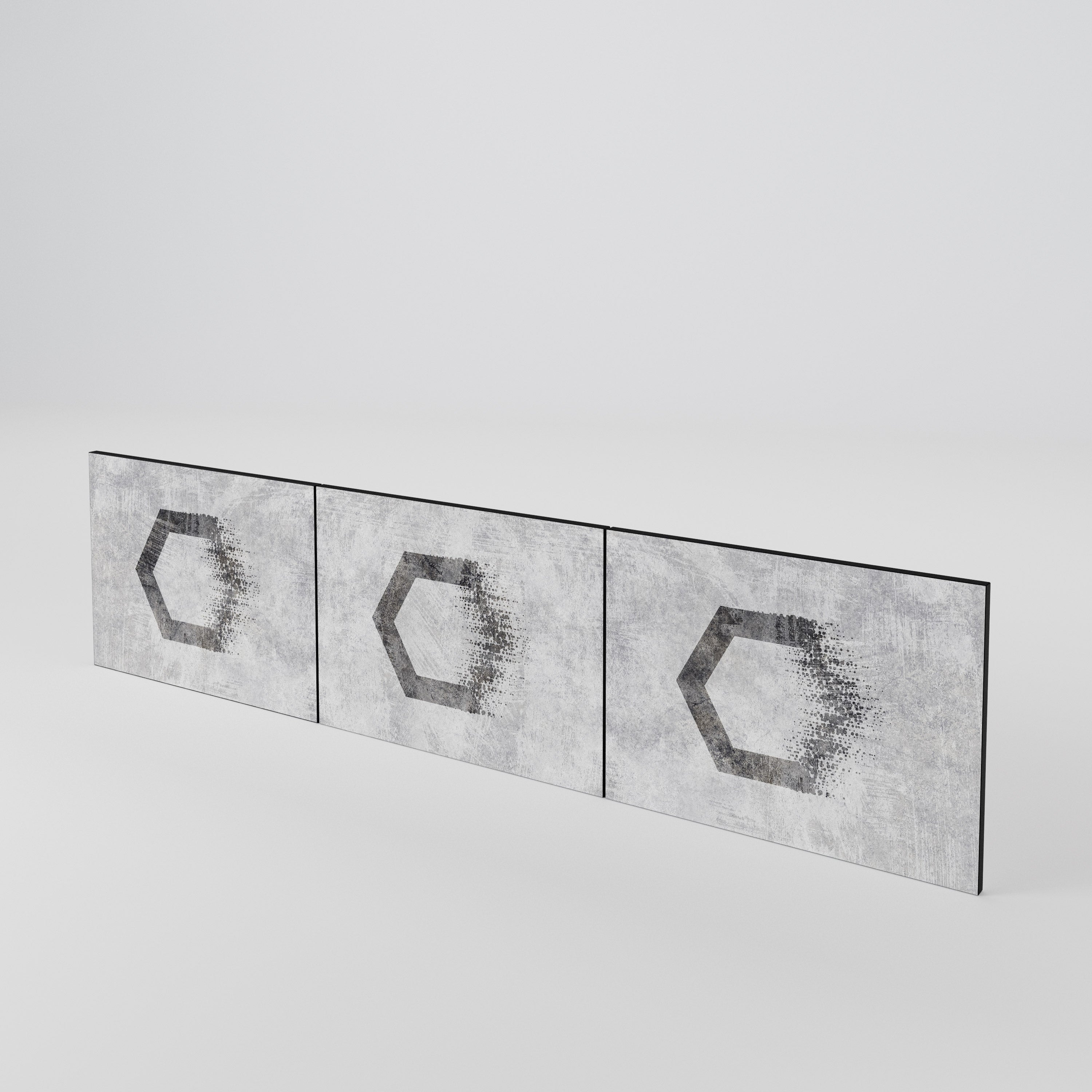 HEXAGONAL FIGURES Juego de 3 puertas para mueble de TV