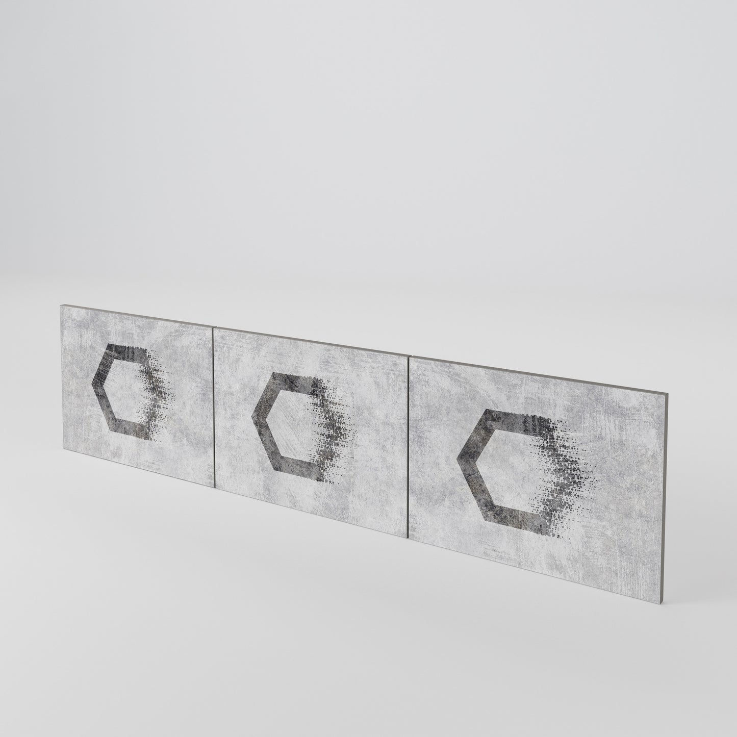 HEXAGONAL FIGURES Juego de 3 puertas para mueble de TV