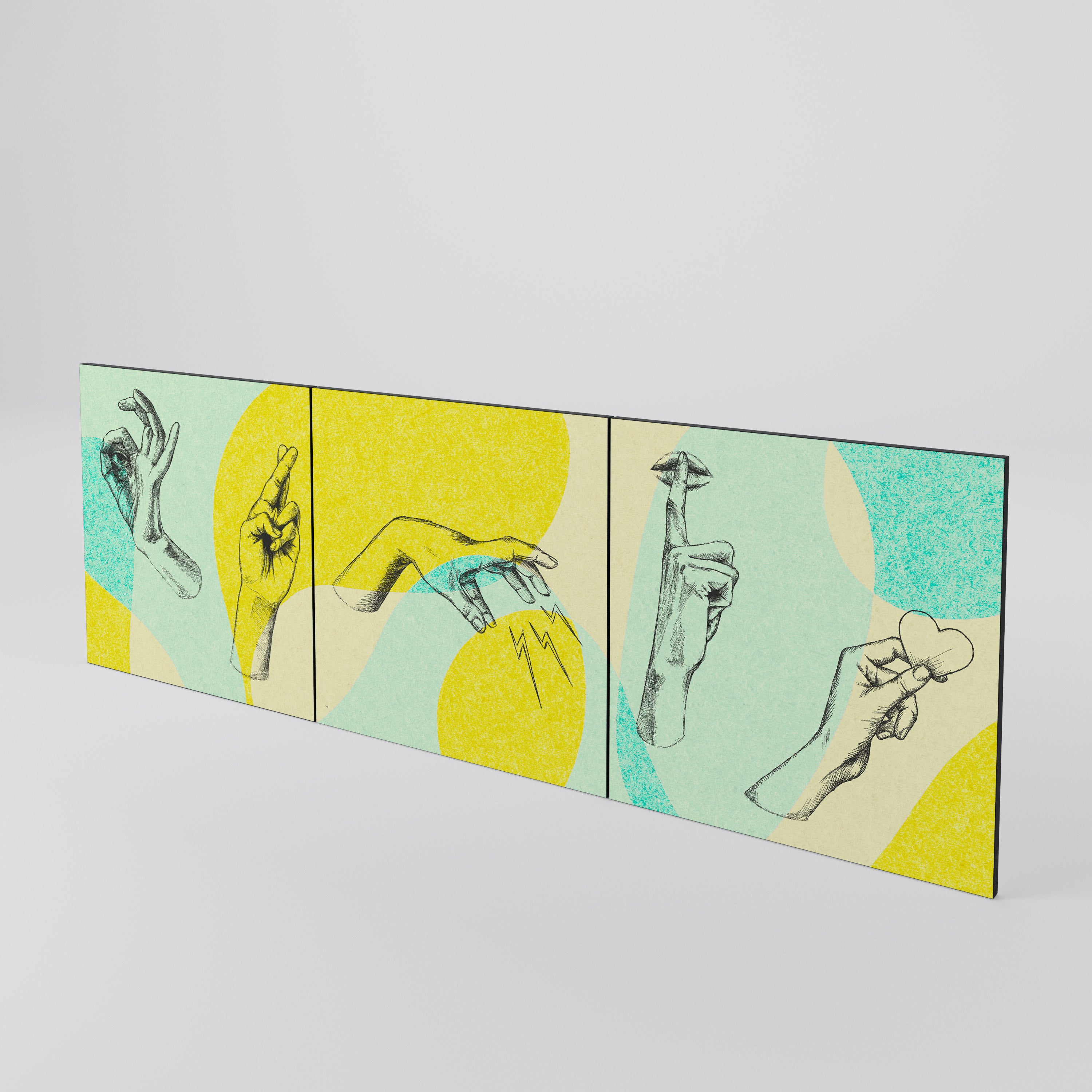 BODY LANGUAGE Juego de 3 puertas para aparador