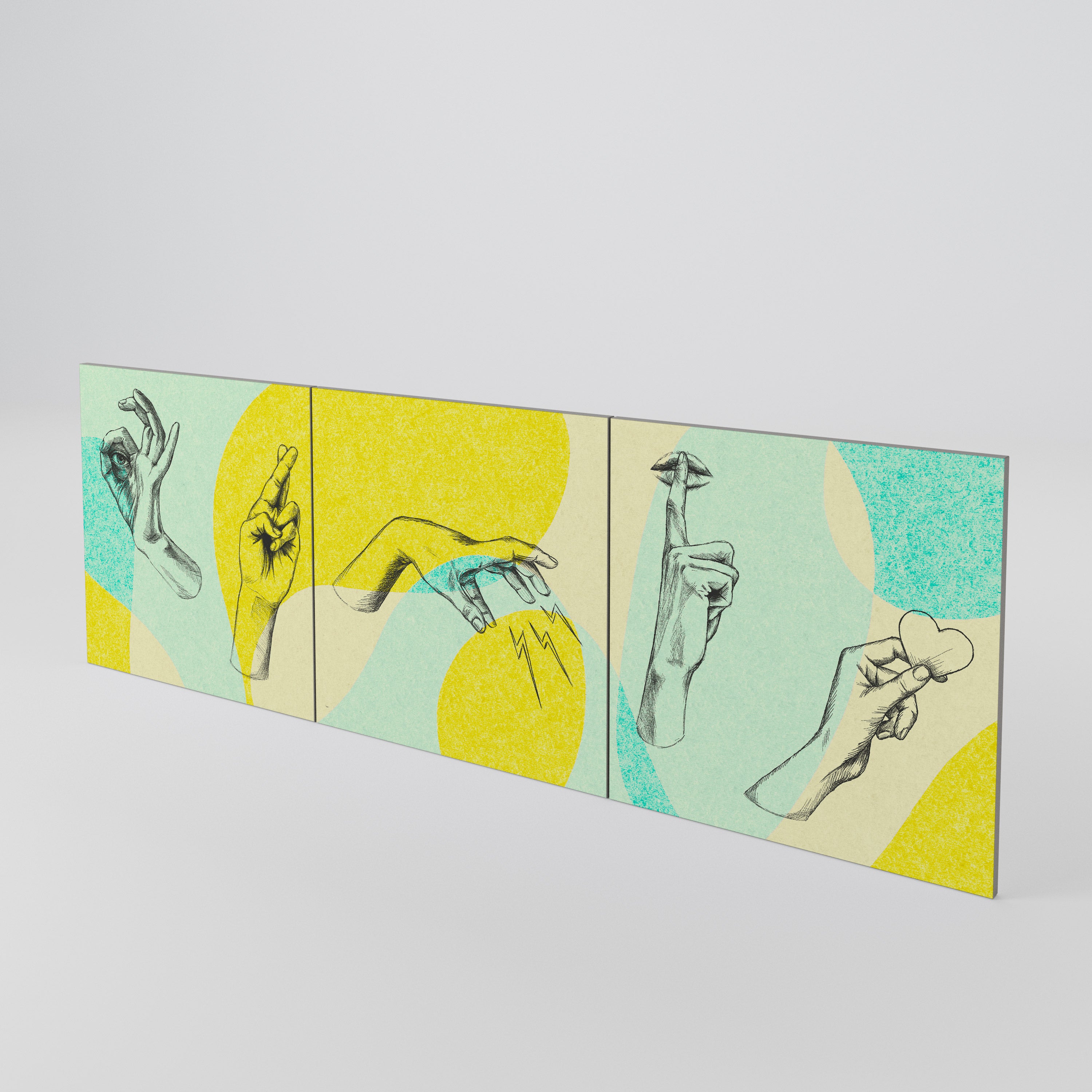 BODY LANGUAGE Juego de 3 puertas para aparador