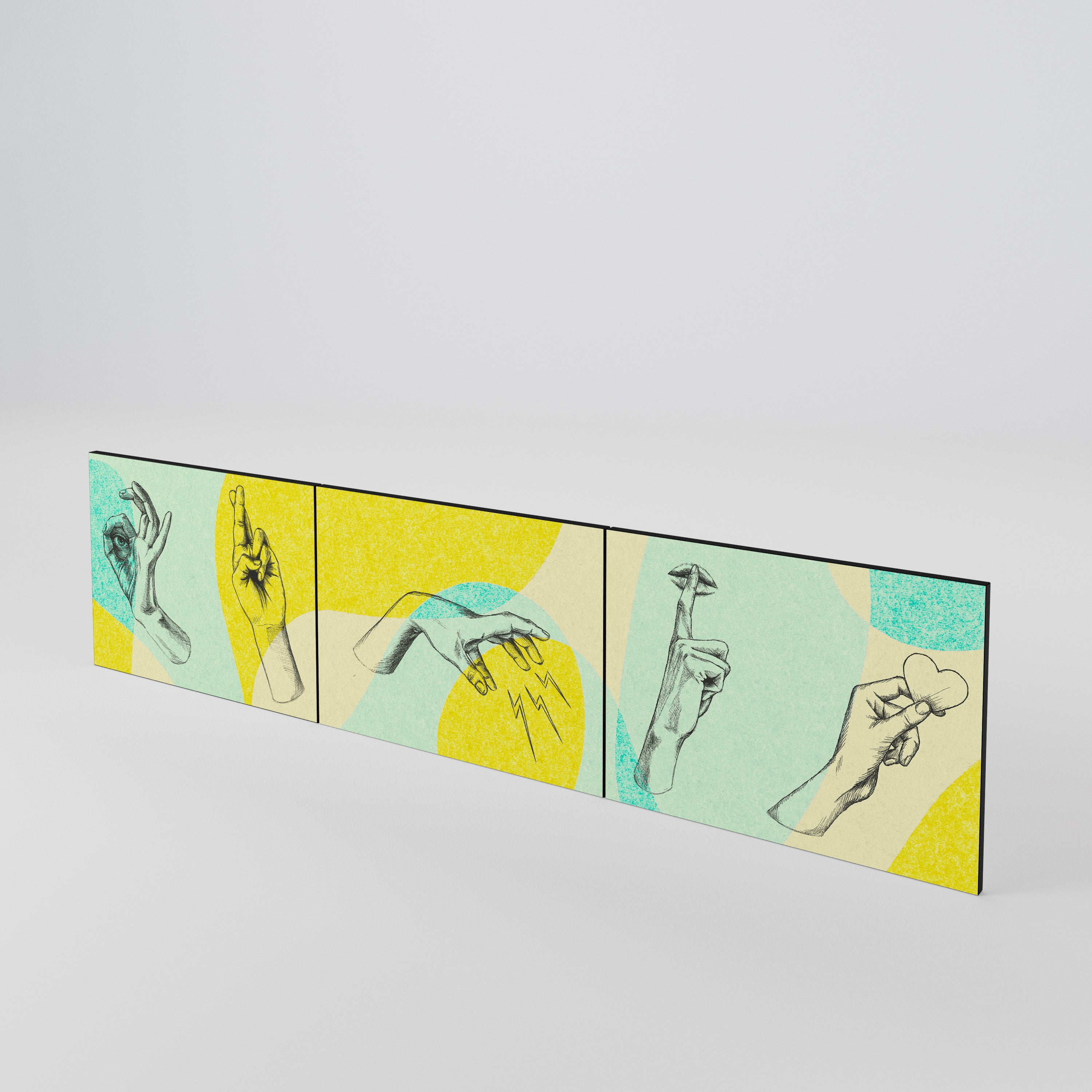 BODY LANGUAGE Juego de 3 puertas para mueble de TV