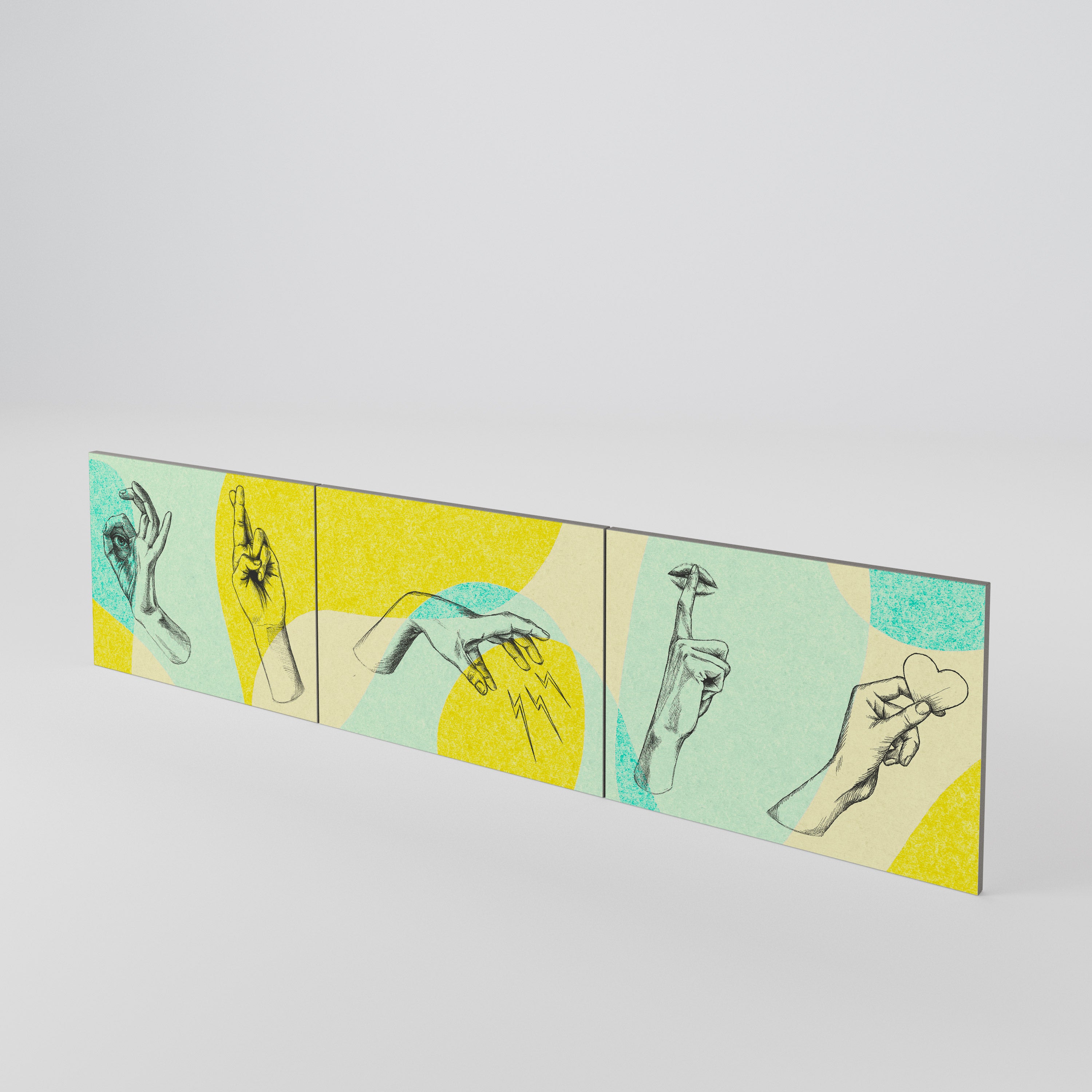 BODY LANGUAGE Juego de 3 puertas para mueble de TV