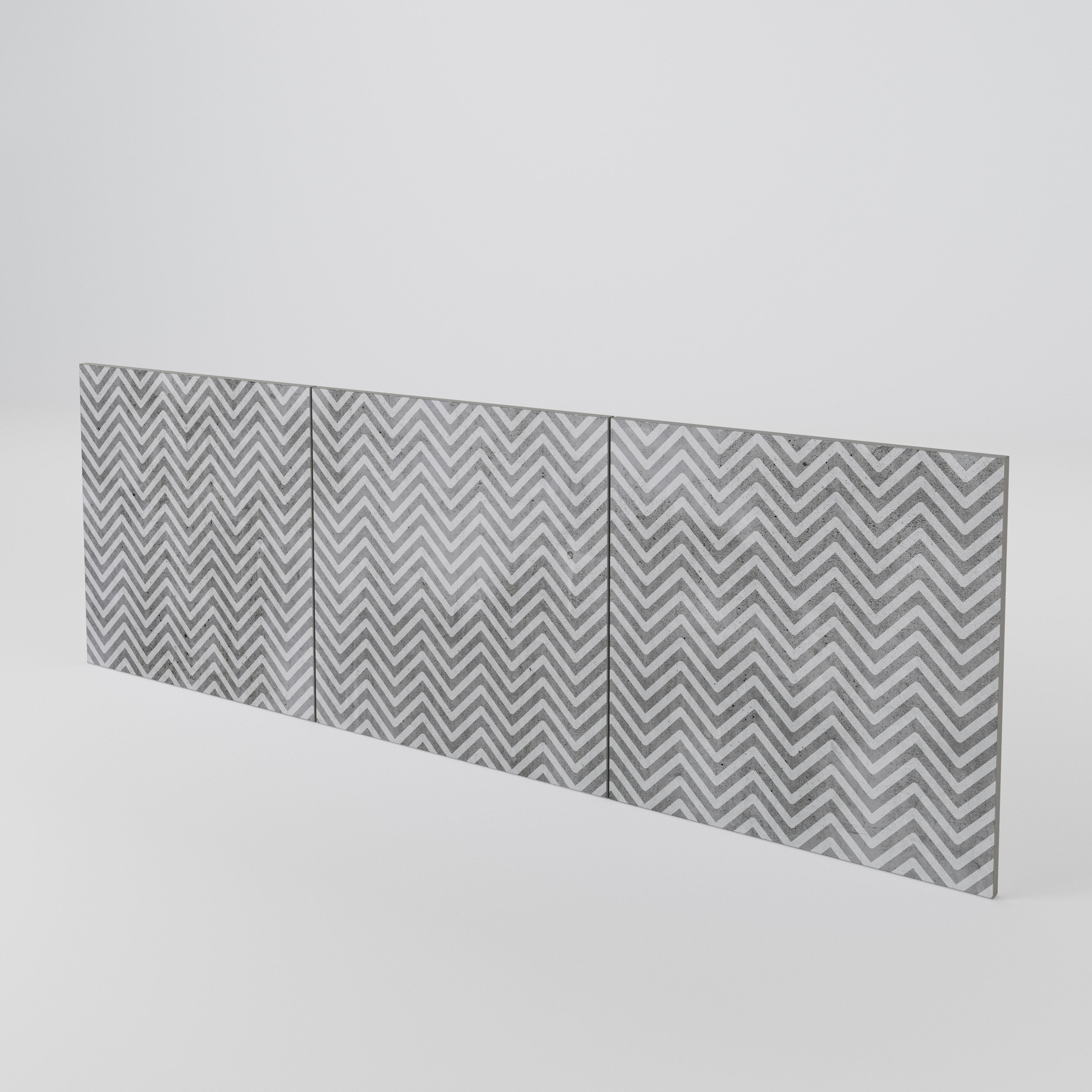 CONCRETE ZIG ZAG Juego de 3 puertas para aparador