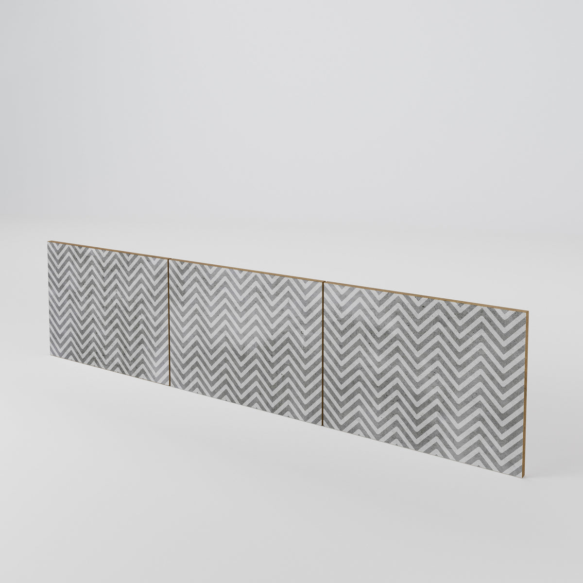 CONCRETE ZIG ZAG Juego de 3 puertas para mueble de TV