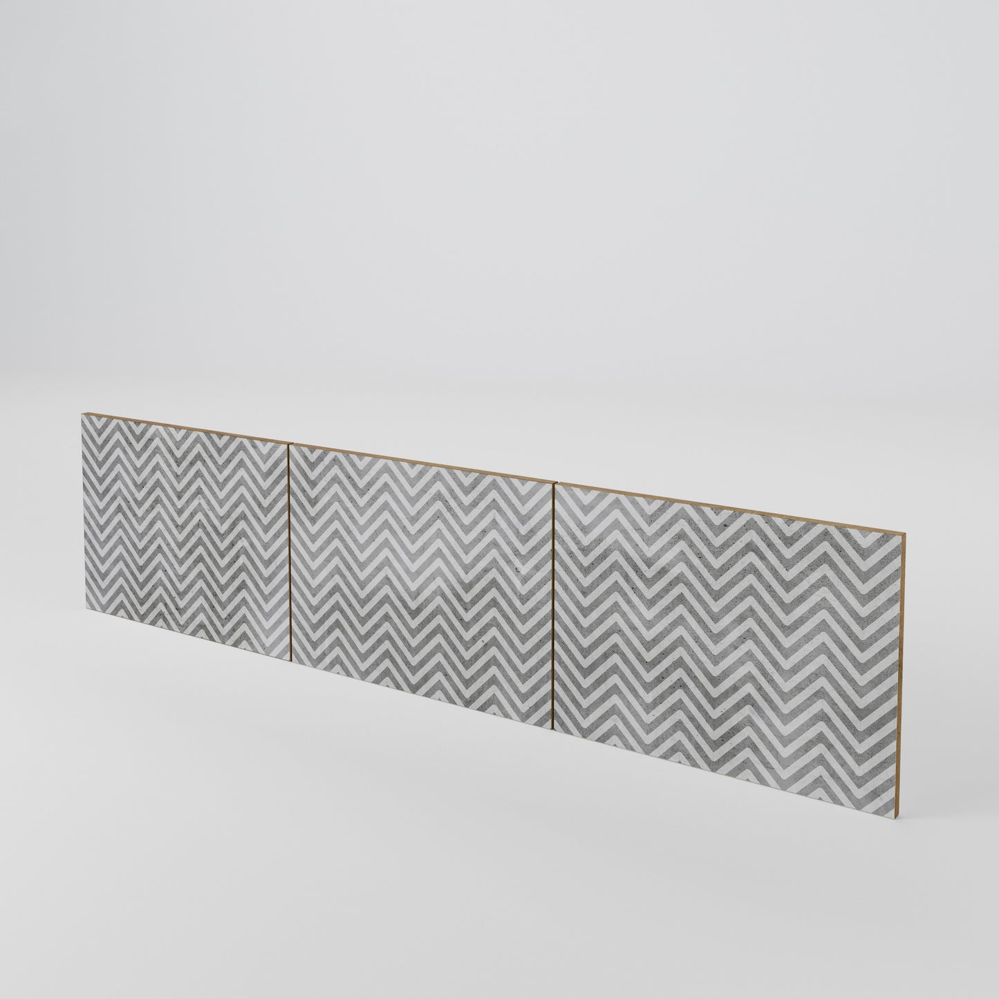 CONCRETE ZIG ZAG Juego de 3 puertas para mueble de TV