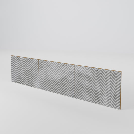 CONCRETE ZIG ZAG Juego de 3 puertas para mueble de TV