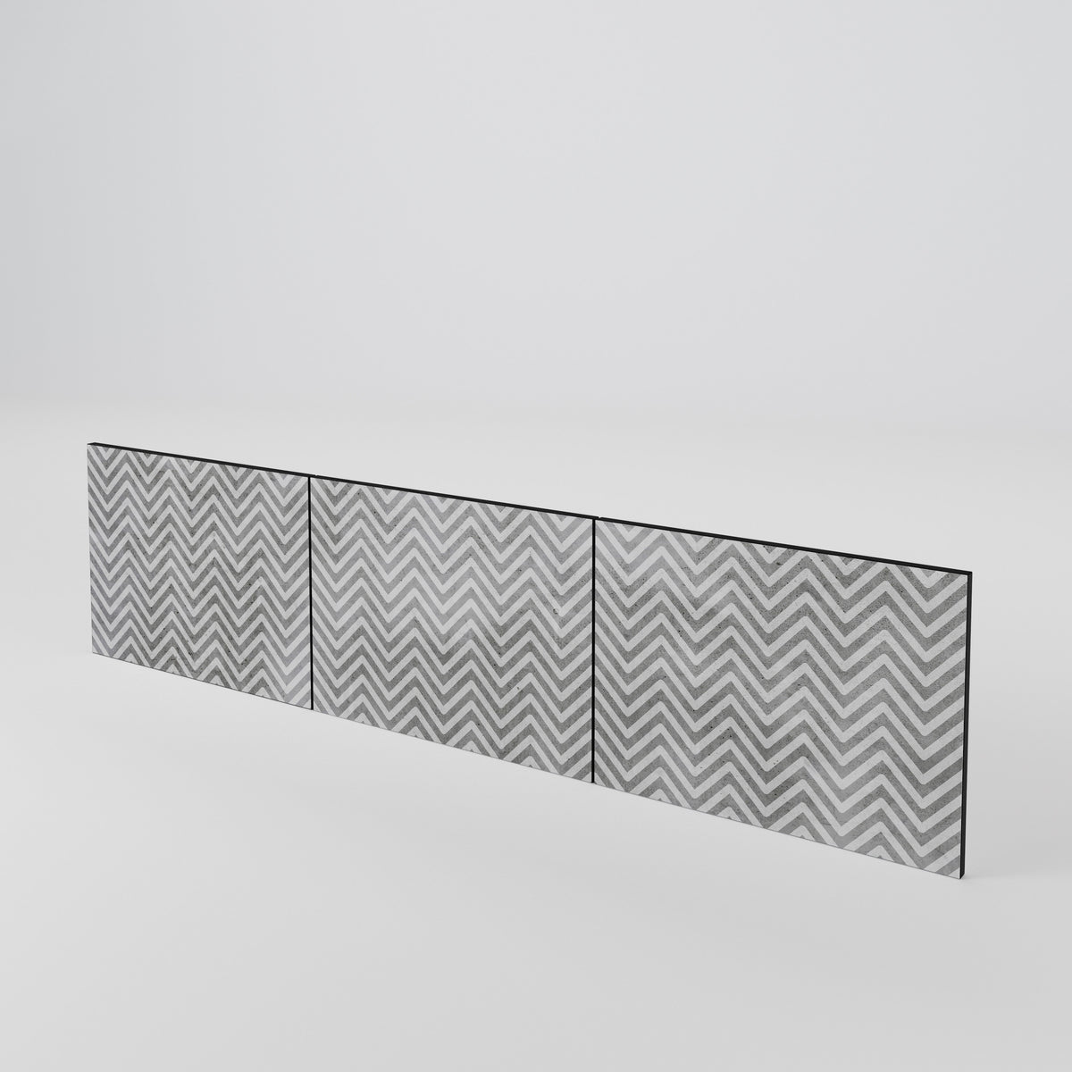 CONCRETE ZIG ZAG Juego de 3 puertas para mueble de TV