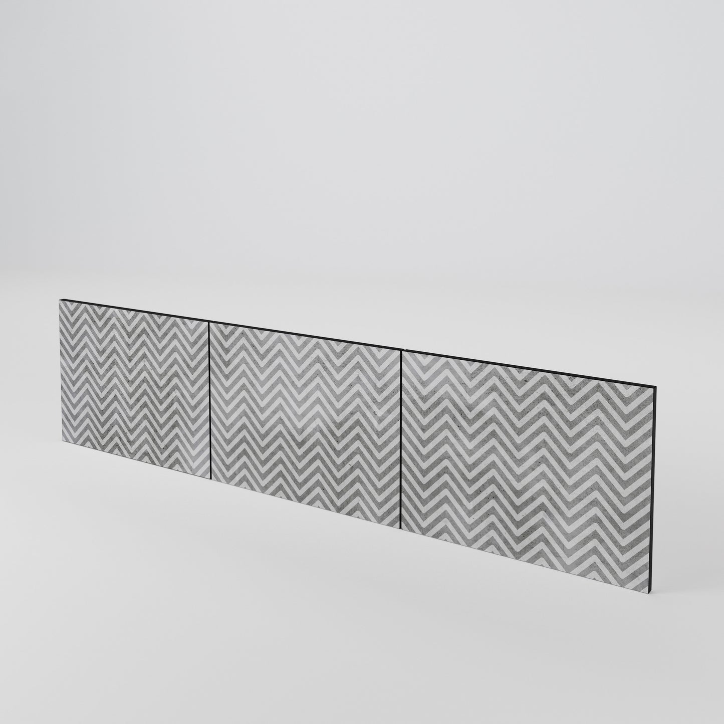 CONCRETE ZIG ZAG Juego de 3 puertas para mueble de TV