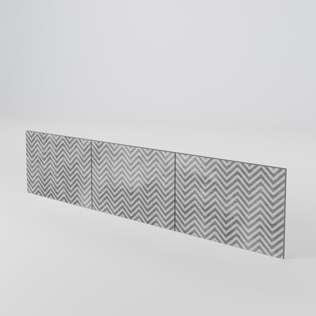 CONCRETE ZIG ZAG Juego de 3 puertas para mueble de TV