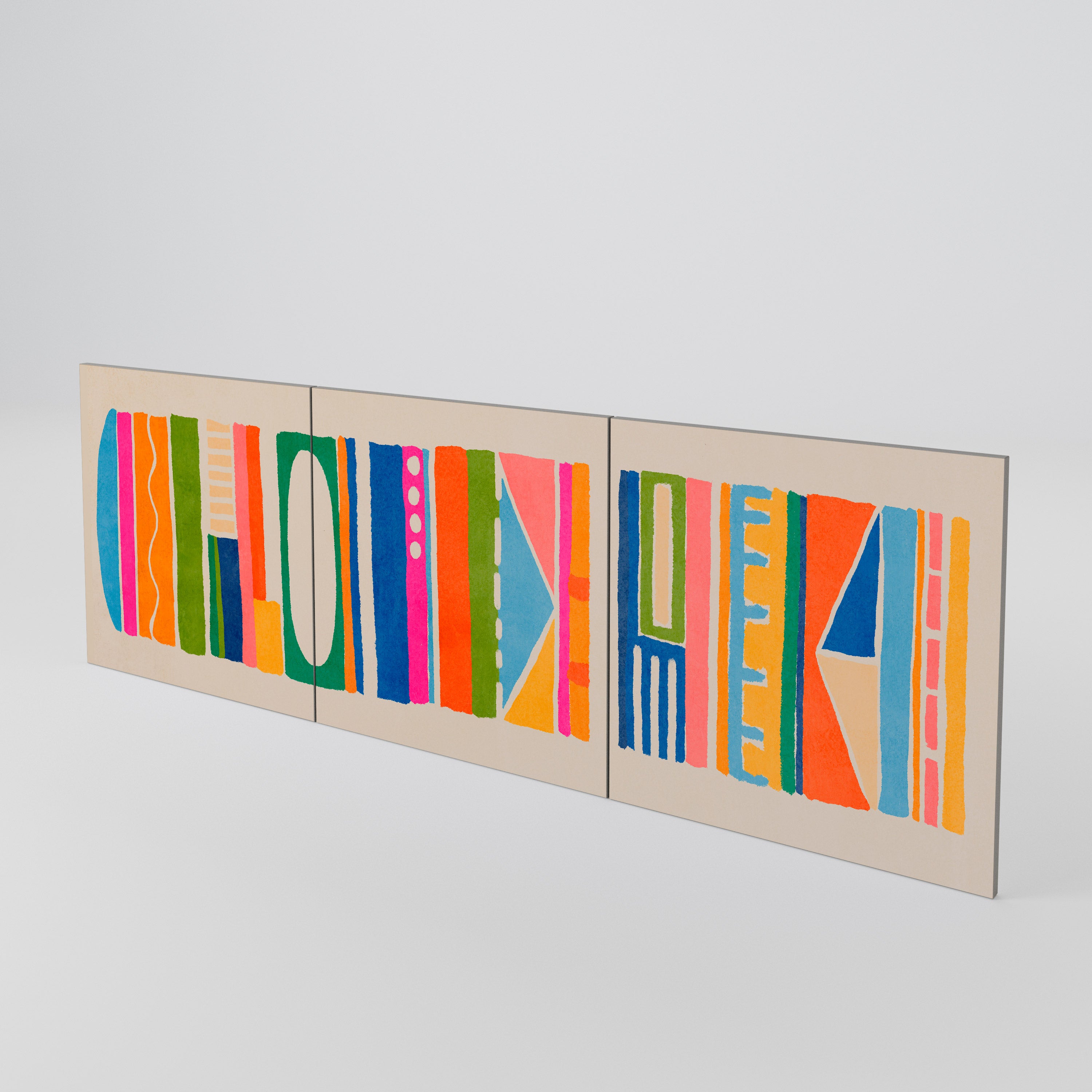 GEOMETRIC SHINE Juego de 3 puertas para aparador