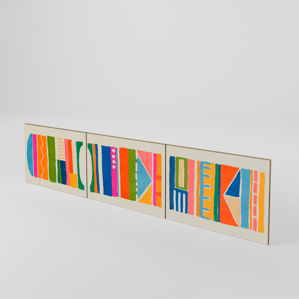 GEOMETRIC SHINE 3-Piece TV Cabinet Door Set