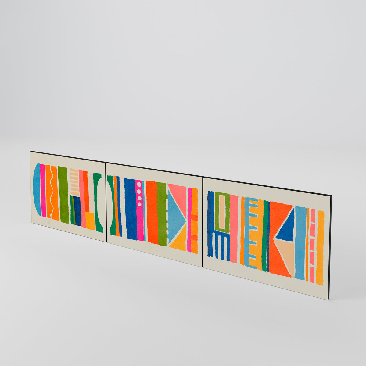 GEOMETRIC SHINE Juego de 3 puertas para mueble de TV