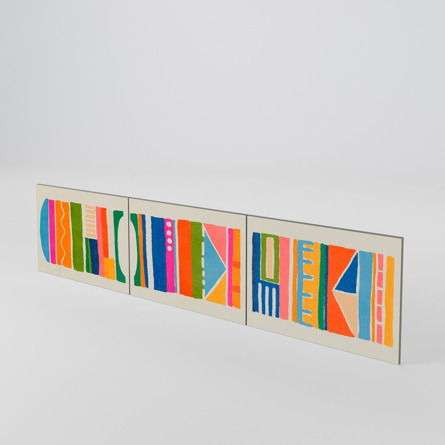 GEOMETRIC SHINE 3-Piece TV Cabinet Door Set