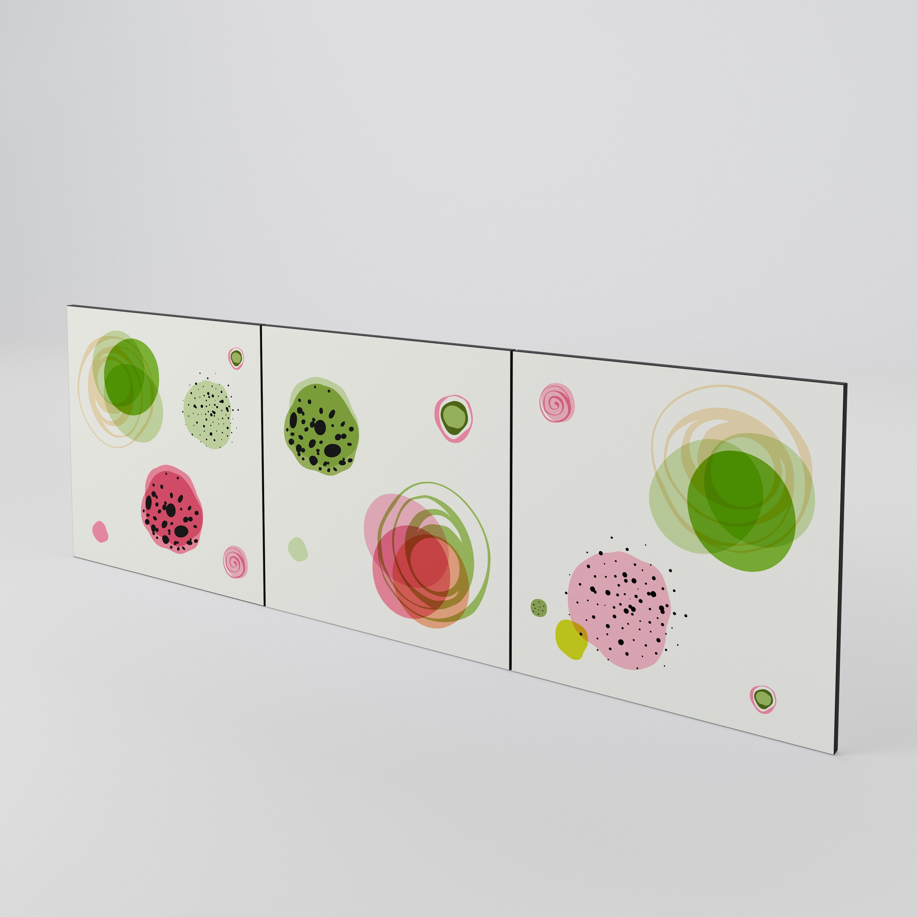 COLORFUL COSMOS Juego de 3 puertas para aparador