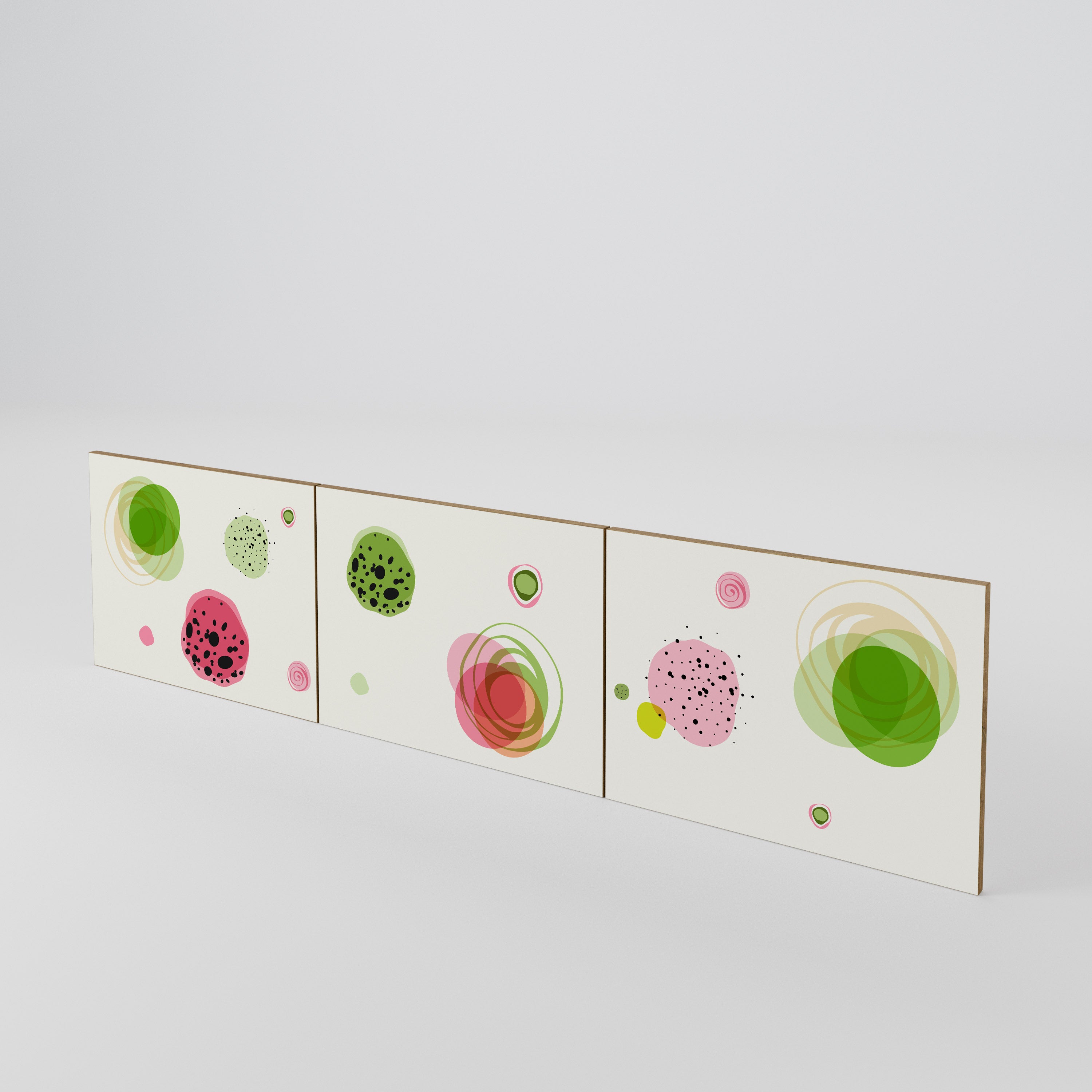 COLORFUL COSMOS Juego de 3 puertas para mueble de TV