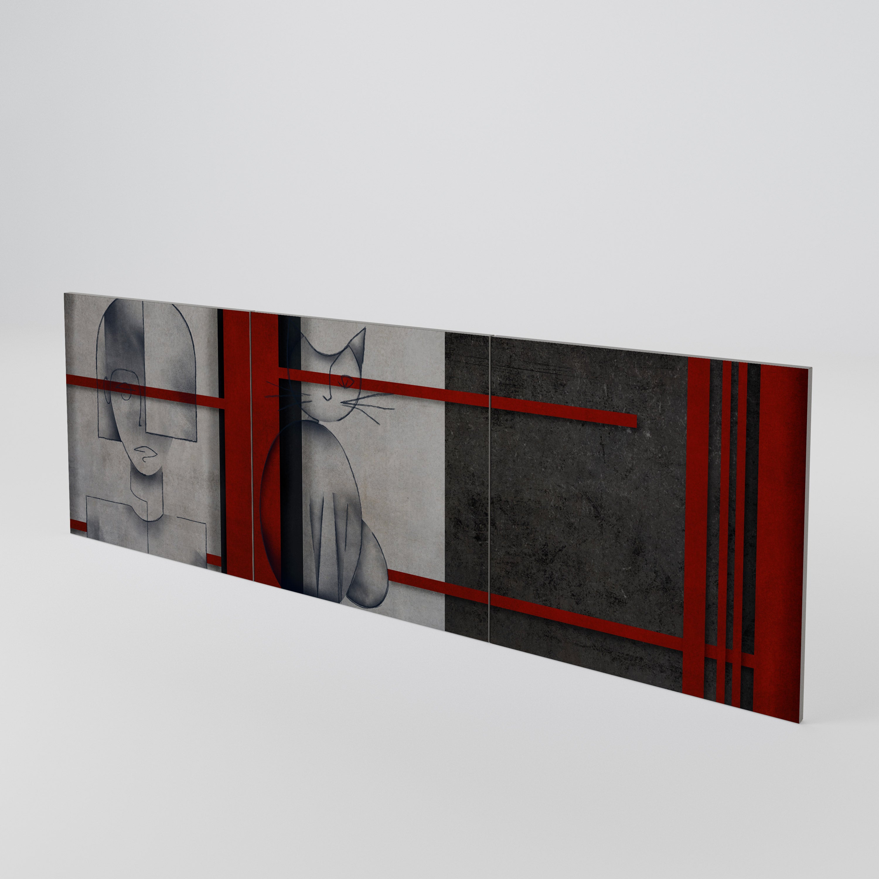 GRAY FIGURES Juego de 3 puertas para aparador