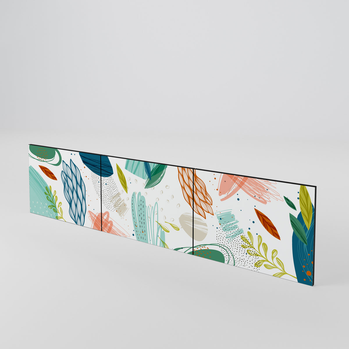 BOTANICAL HURRICANE Juego de 3 puertas para mueble de TV