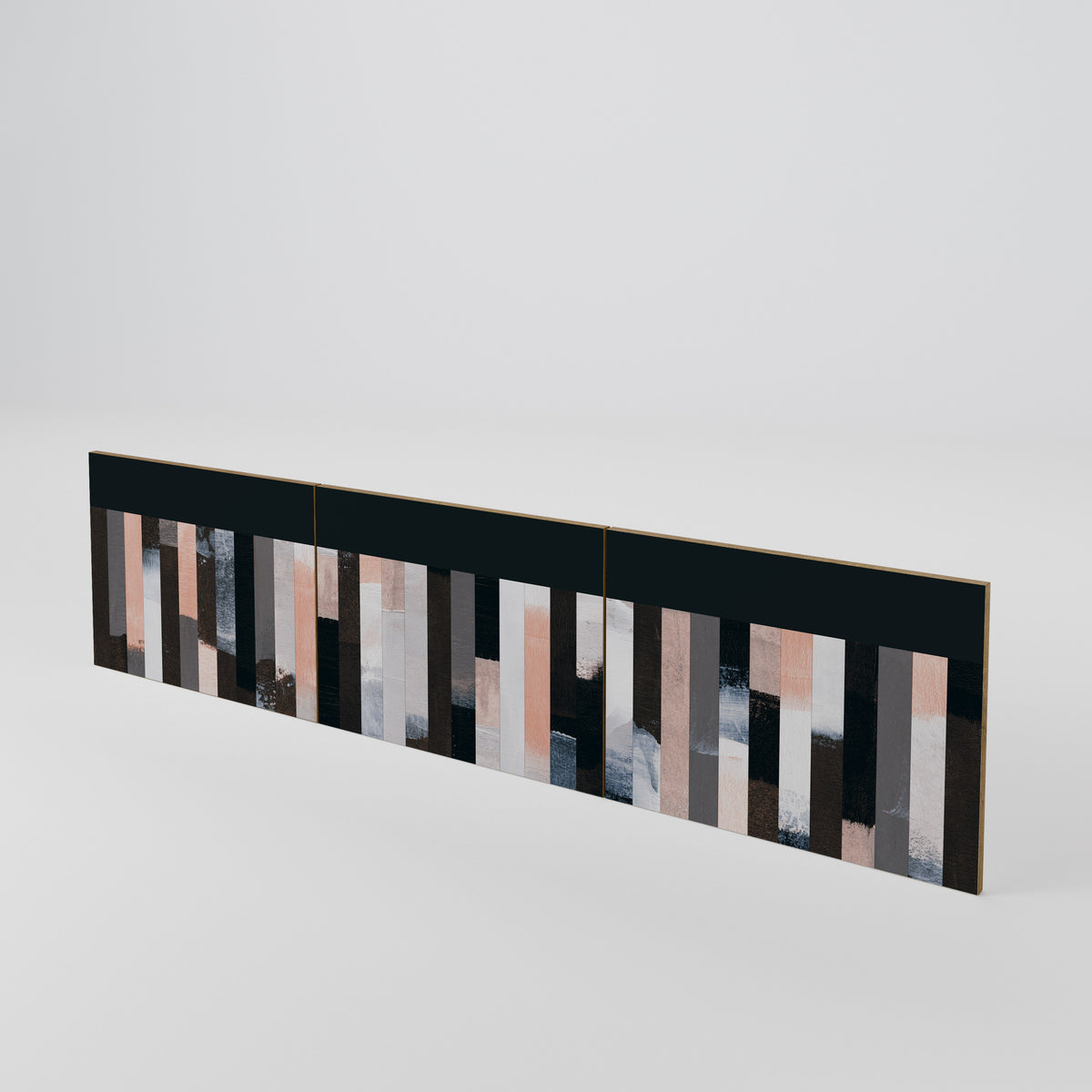 COLLAGE OF RECTANGLES Juego de 3 puertas para mueble de TV