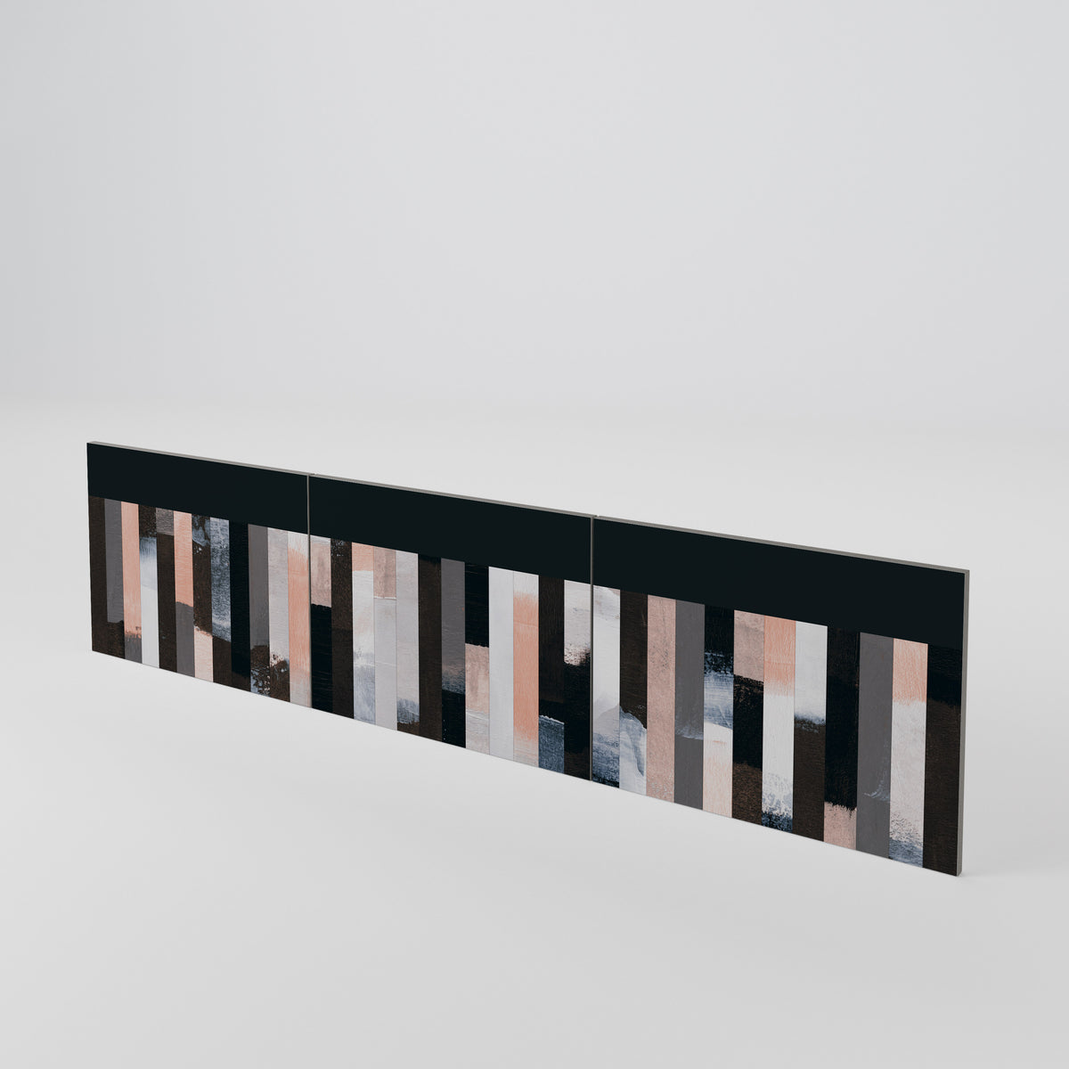 COLLAGE OF RECTANGLES Juego de 3 puertas para mueble de TV