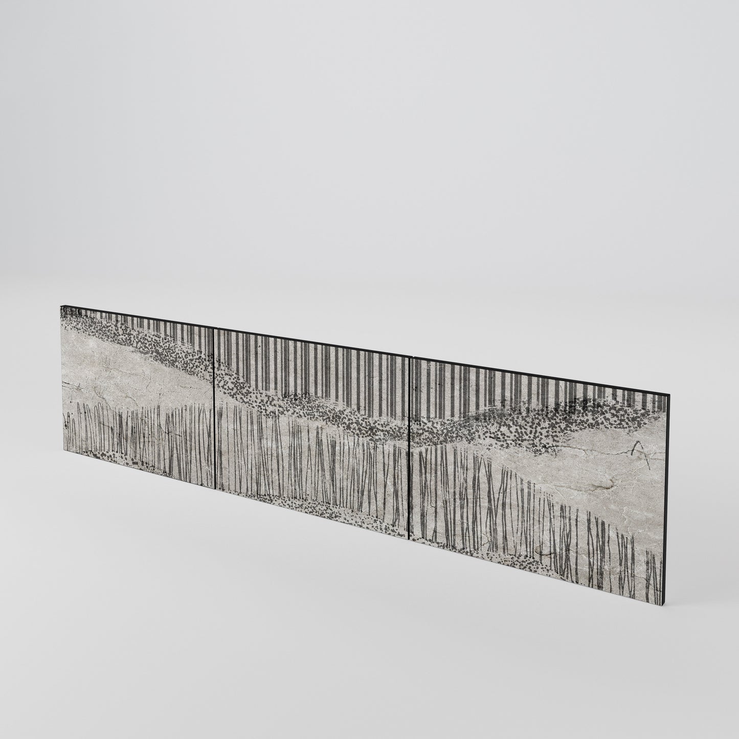 GRAIN LINES Juego de 3 puertas para mueble de TV