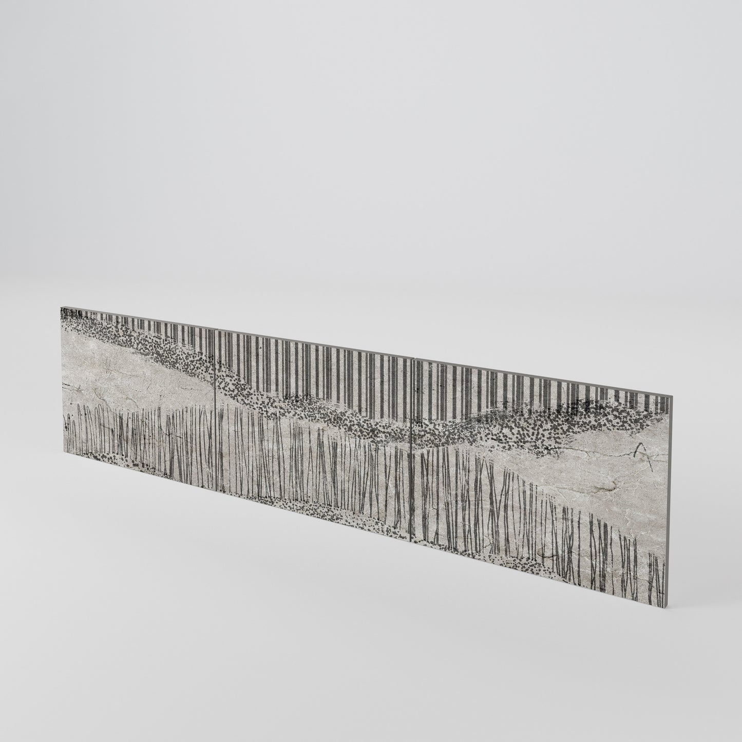 GRAIN LINES Juego de 3 puertas para mueble de TV
