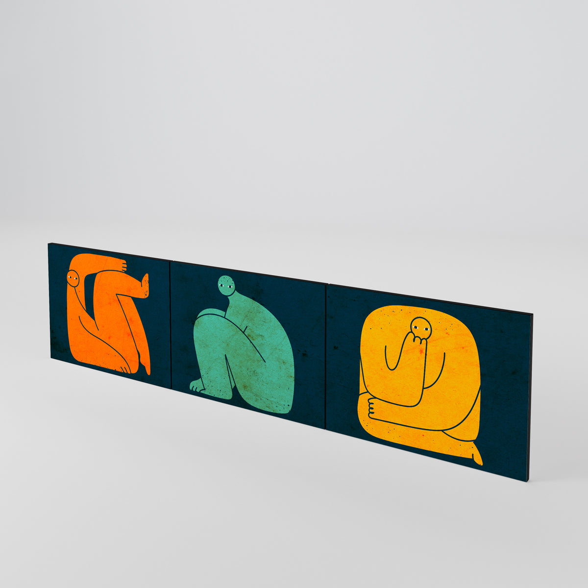 TOGETHER BUT SEPARATELY Juego de 3 puertas para mueble de TV