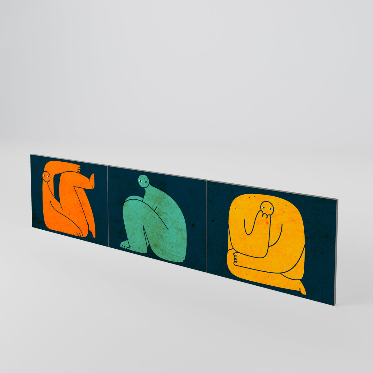 TOGETHER BUT SEPARATELY Juego de 3 puertas para mueble de TV