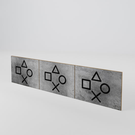 GAMER CHOICE Juego de 3 puertas para mueble de TV