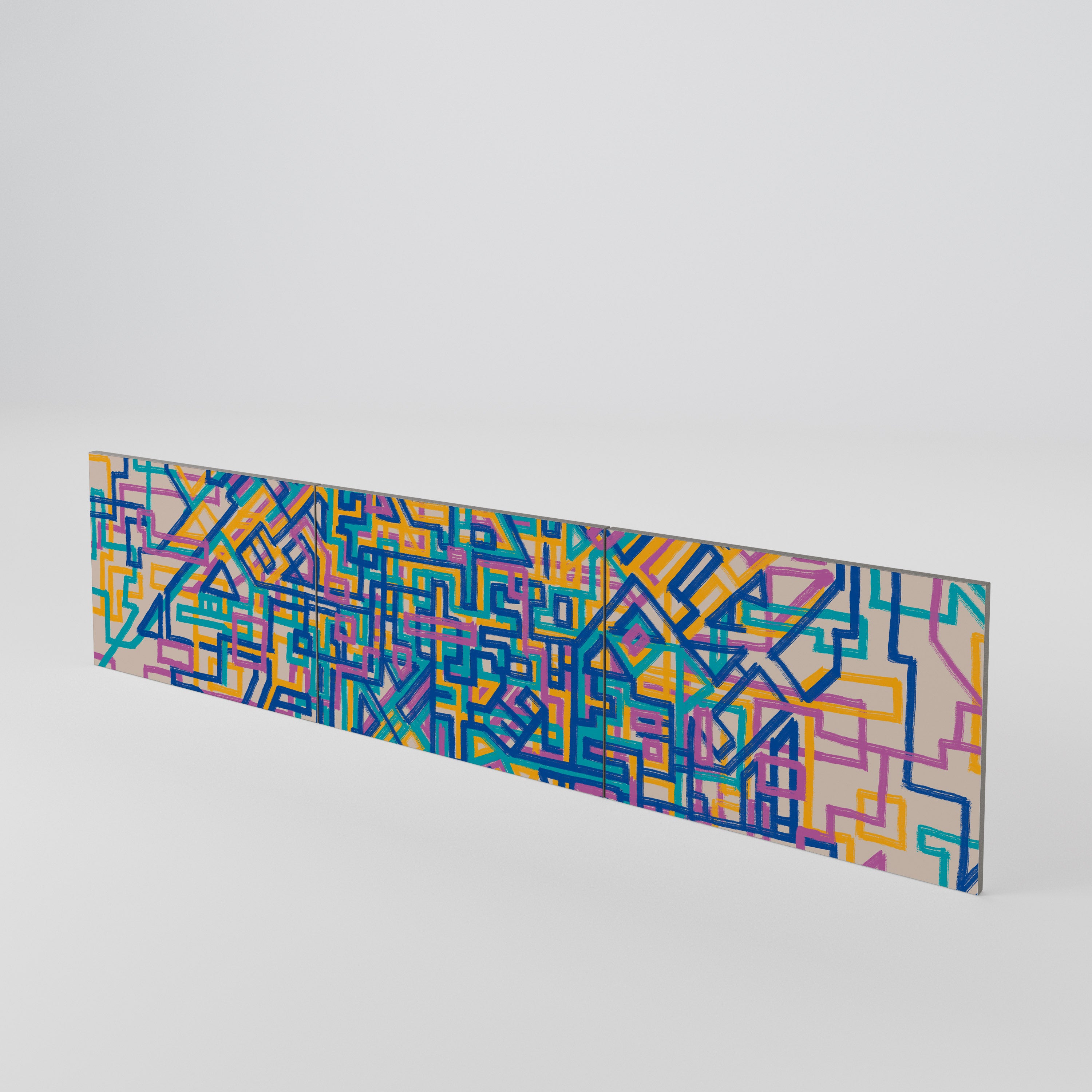 MEMORIES MAP 3-Piece TV Cabinet Door Set