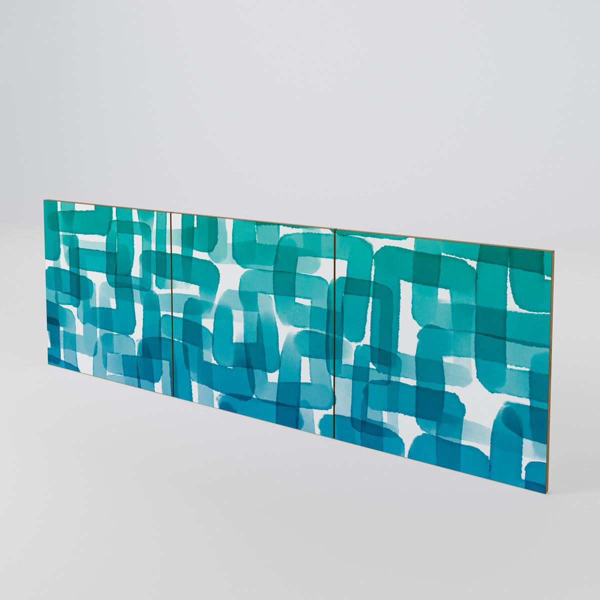 TURQUOISE RECTANGLES Juego de 3 puertas para aparador