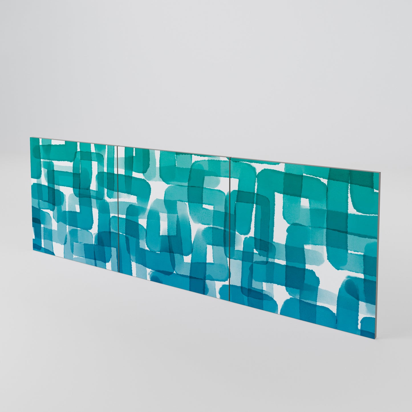 TURQUOISE RECTANGLES Juego de 3 puertas para aparador