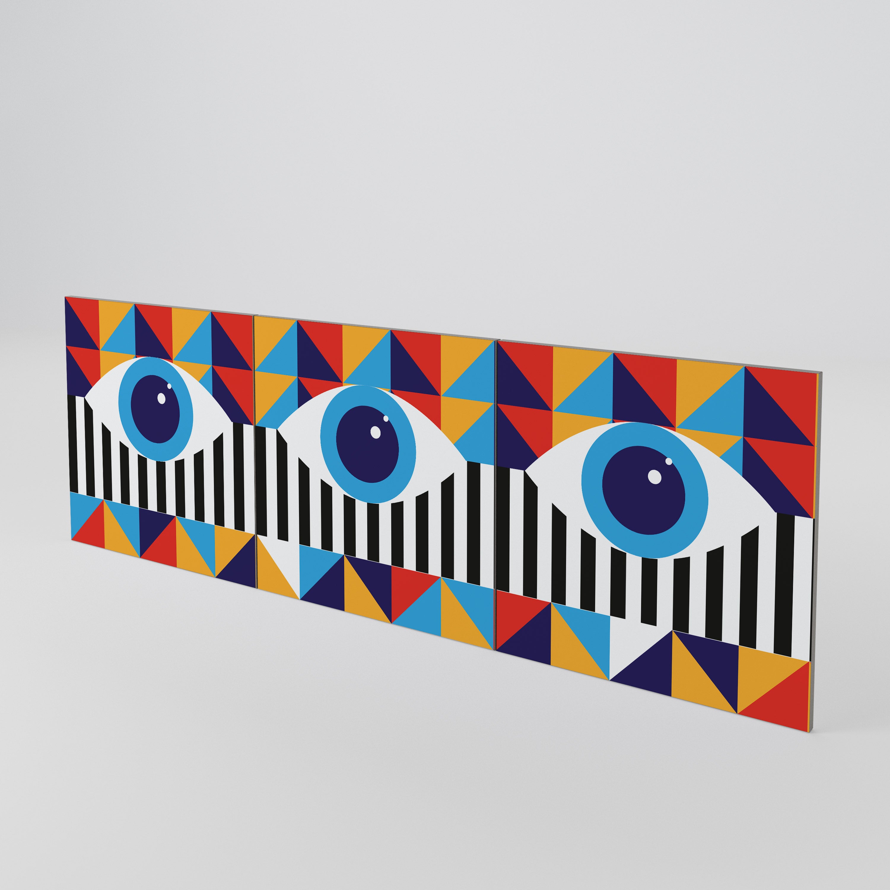 ABSTRACTION AND GEOMETRY Juego de 3 puertas para aparador