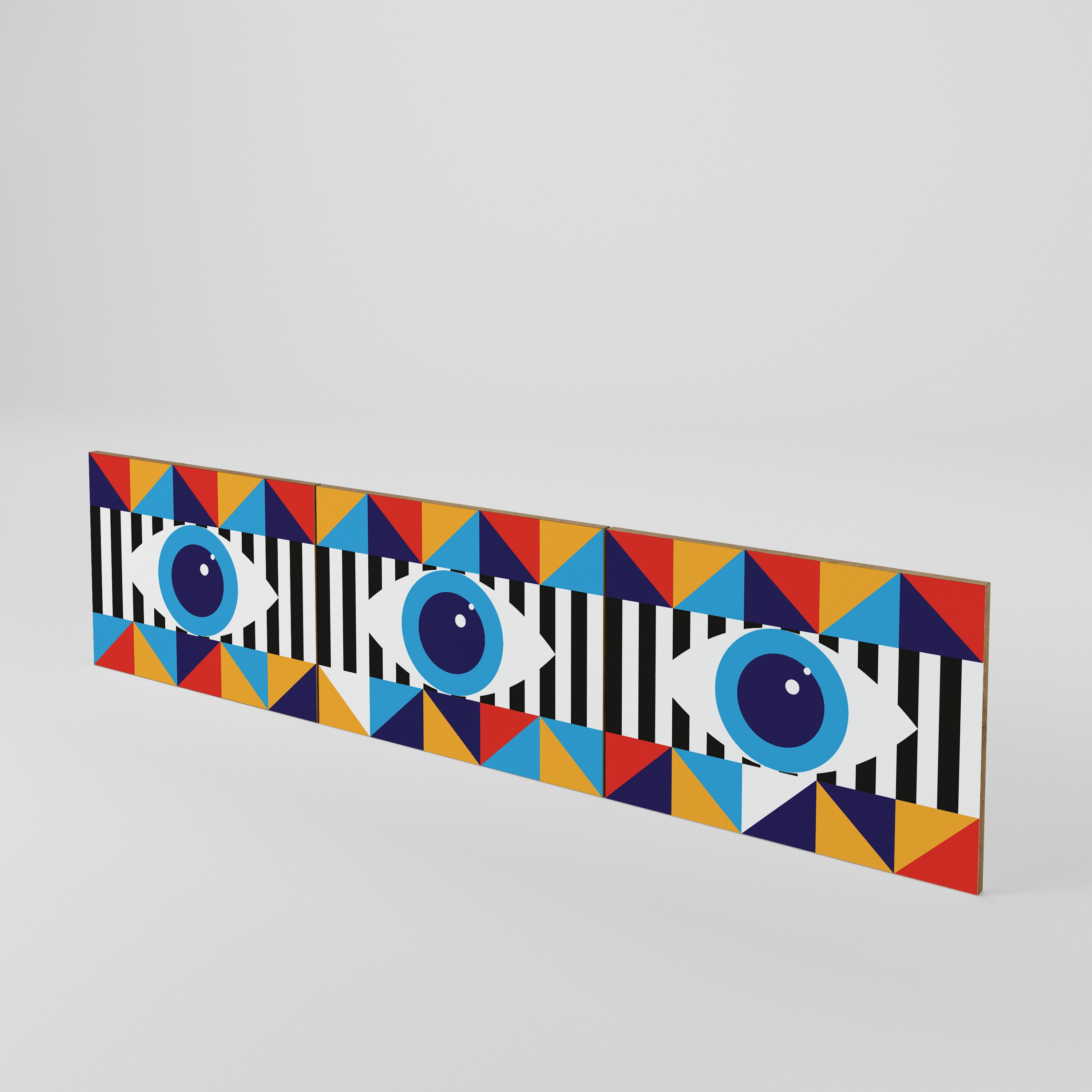 ABSTRACTION AND GEOMETRY Juego de 3 puertas para mueble de TV