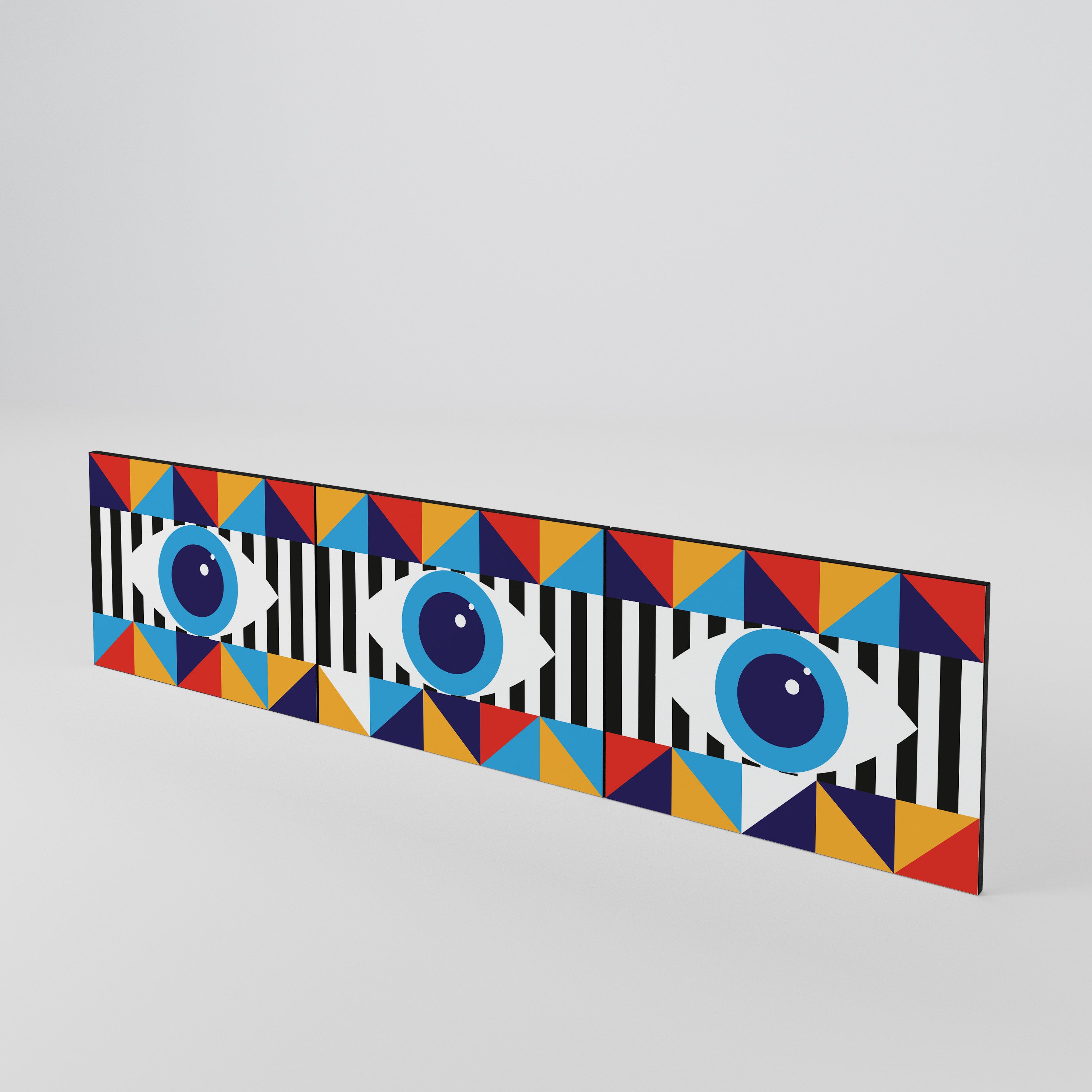 ABSTRACTION AND GEOMETRY Juego de 3 puertas para mueble de TV