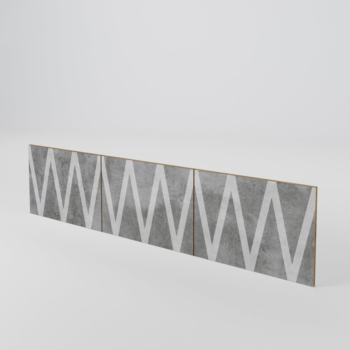 SOLID ZIG ZAG 3-Piece TV Cabinet Door Set