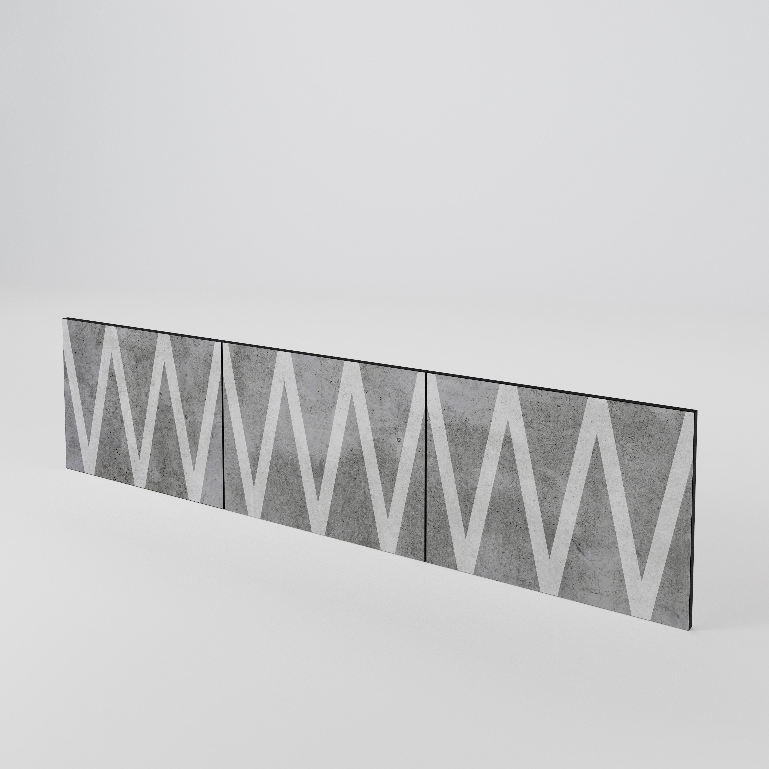 SOLID ZIG ZAG Juego de 3 puertas para mueble de TV
