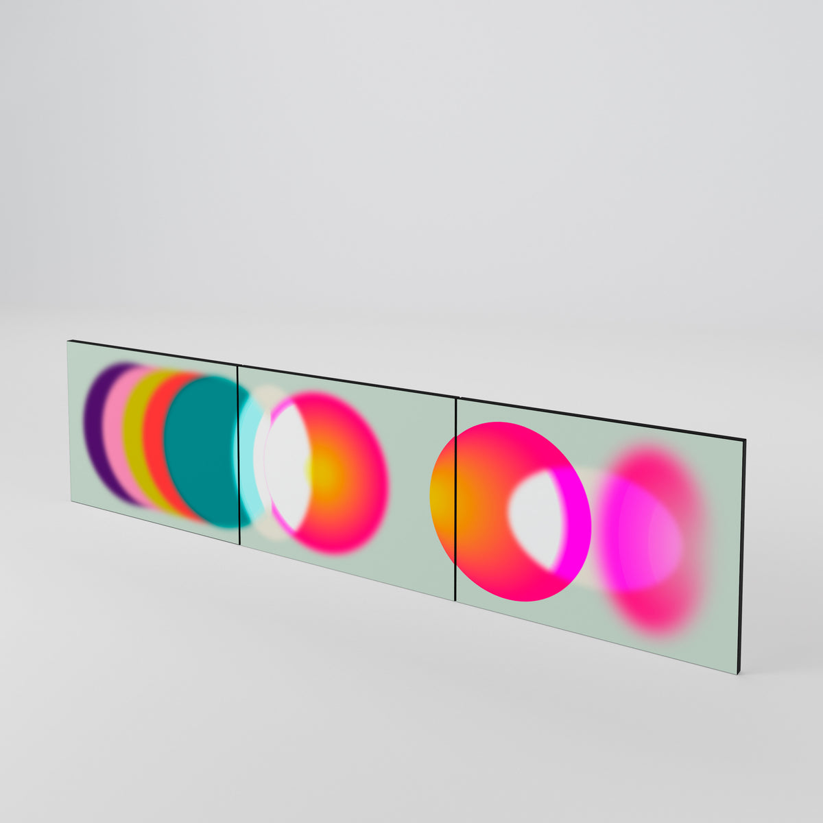 SYMPHONY OF COLORS Juego de 3 puertas para mueble de TV