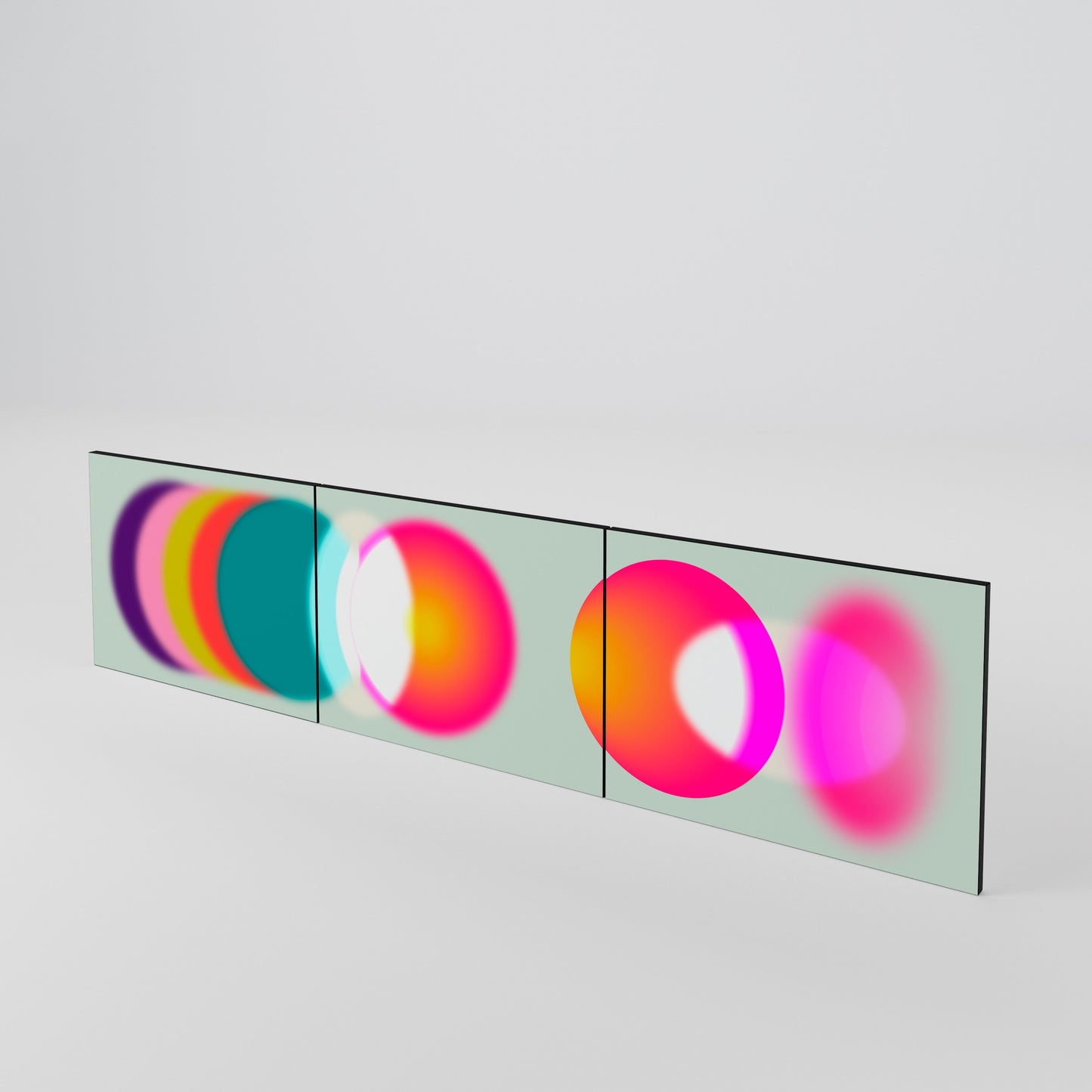 SYMPHONY OF COLORS Juego de 3 puertas para mueble de TV
