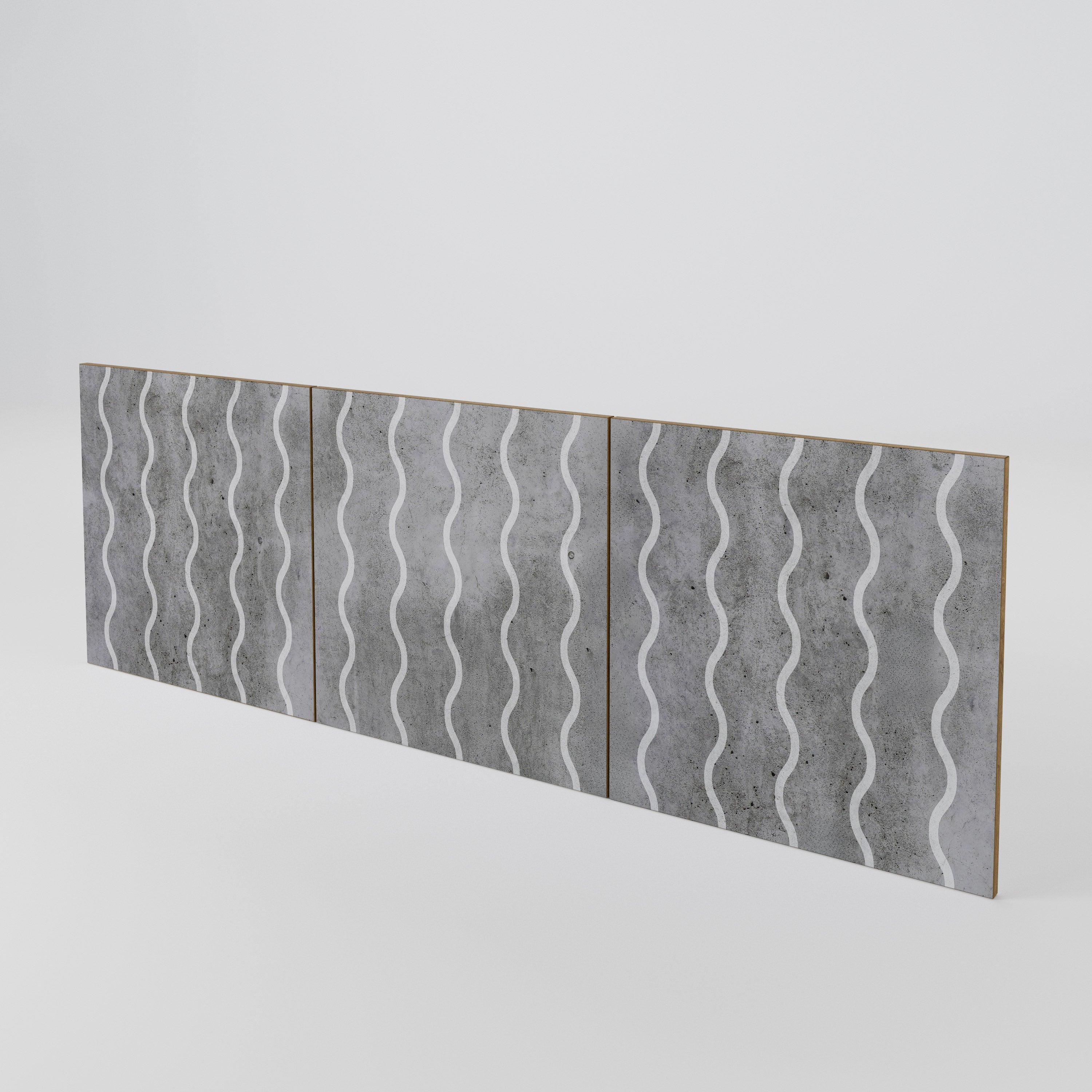 WAVES OF CONCRETE 3-Piece Sideboard Door Set