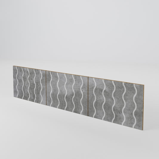 WAVES OF CONCRETE Juego de 3 puertas para mueble de TV