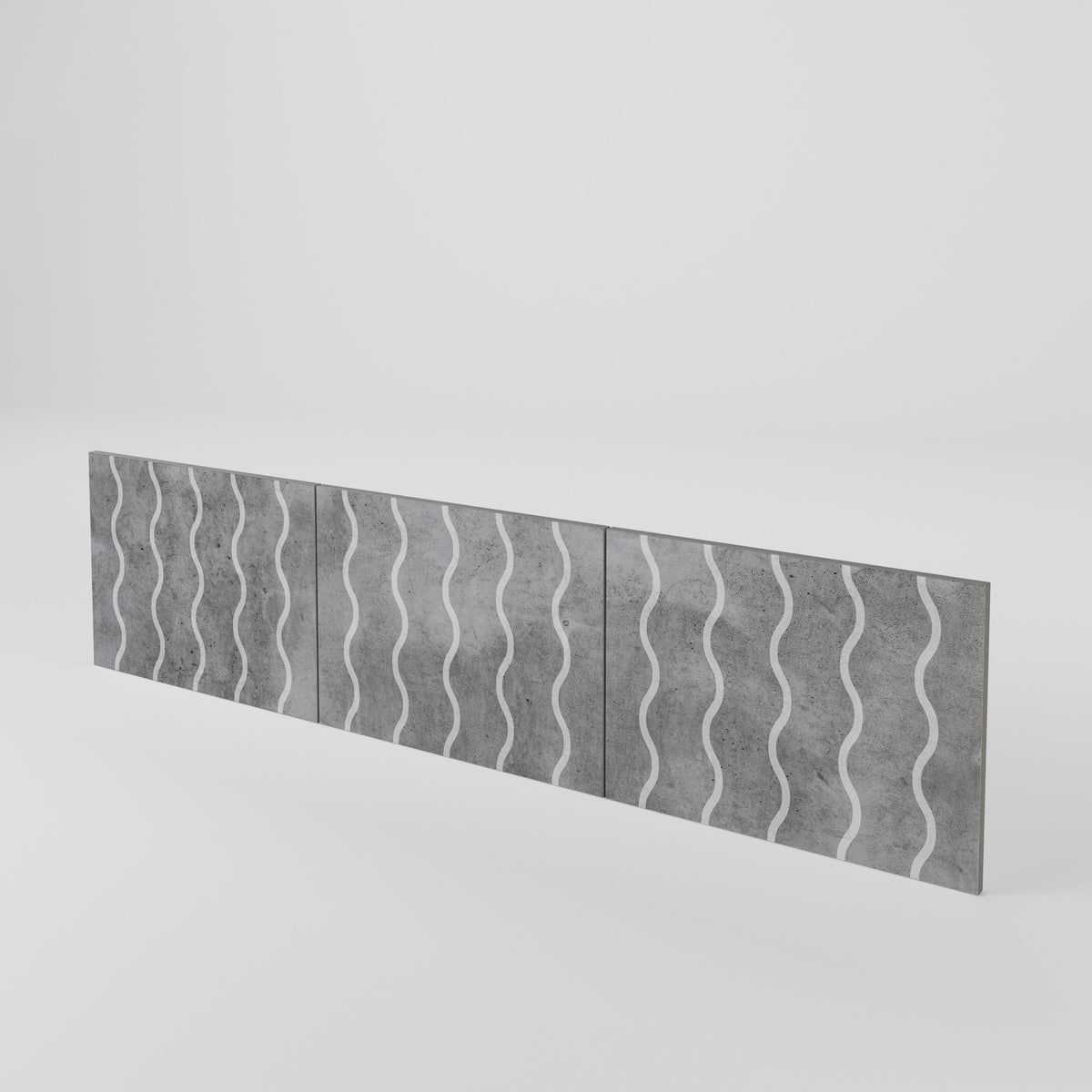 WAVES OF CONCRETE Juego de 3 puertas para mueble de TV