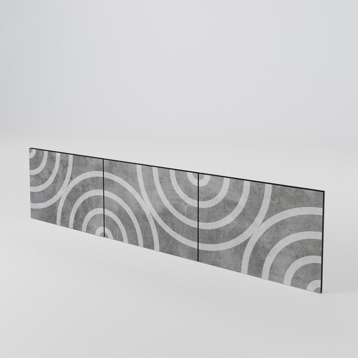 CIRCLE CONCRETE Juego de 3 puertas para mueble de TV