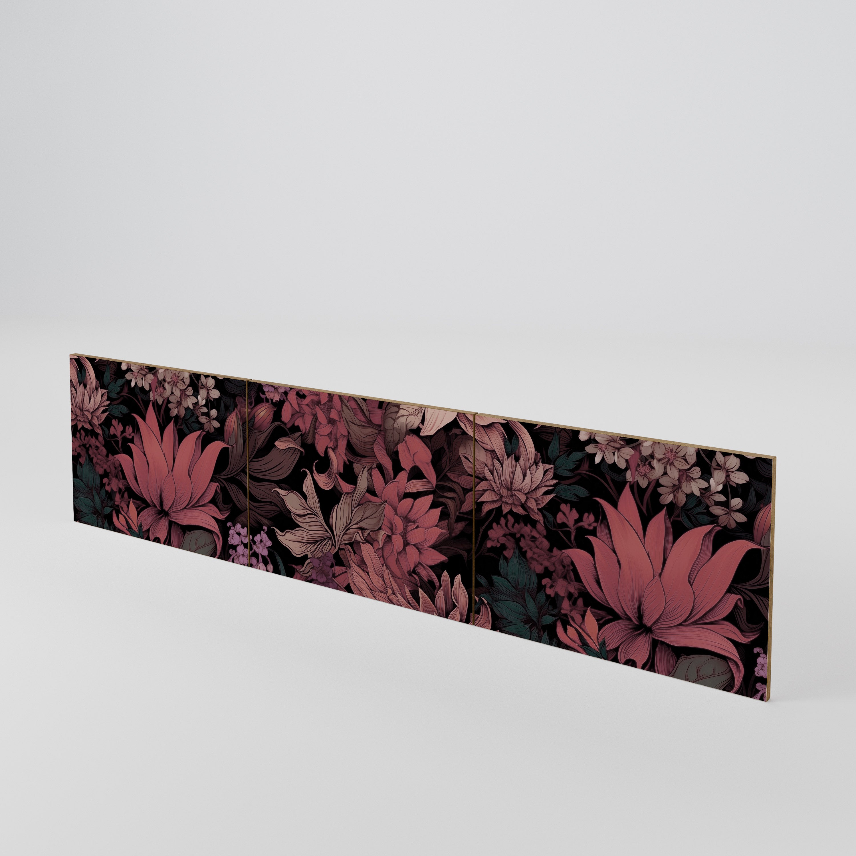 FLORAL WHISPER Juego de 3 puertas para mueble de TV