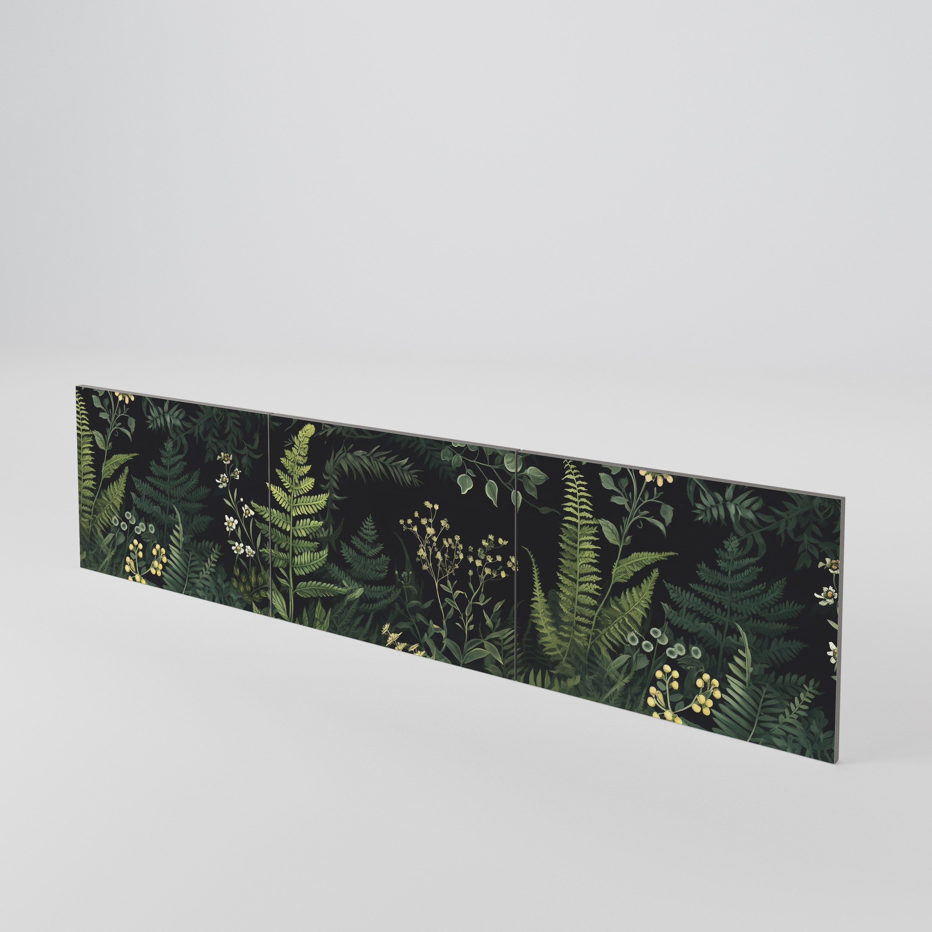 FERN FLOWERS Juego de 3 puertas para mueble de TV