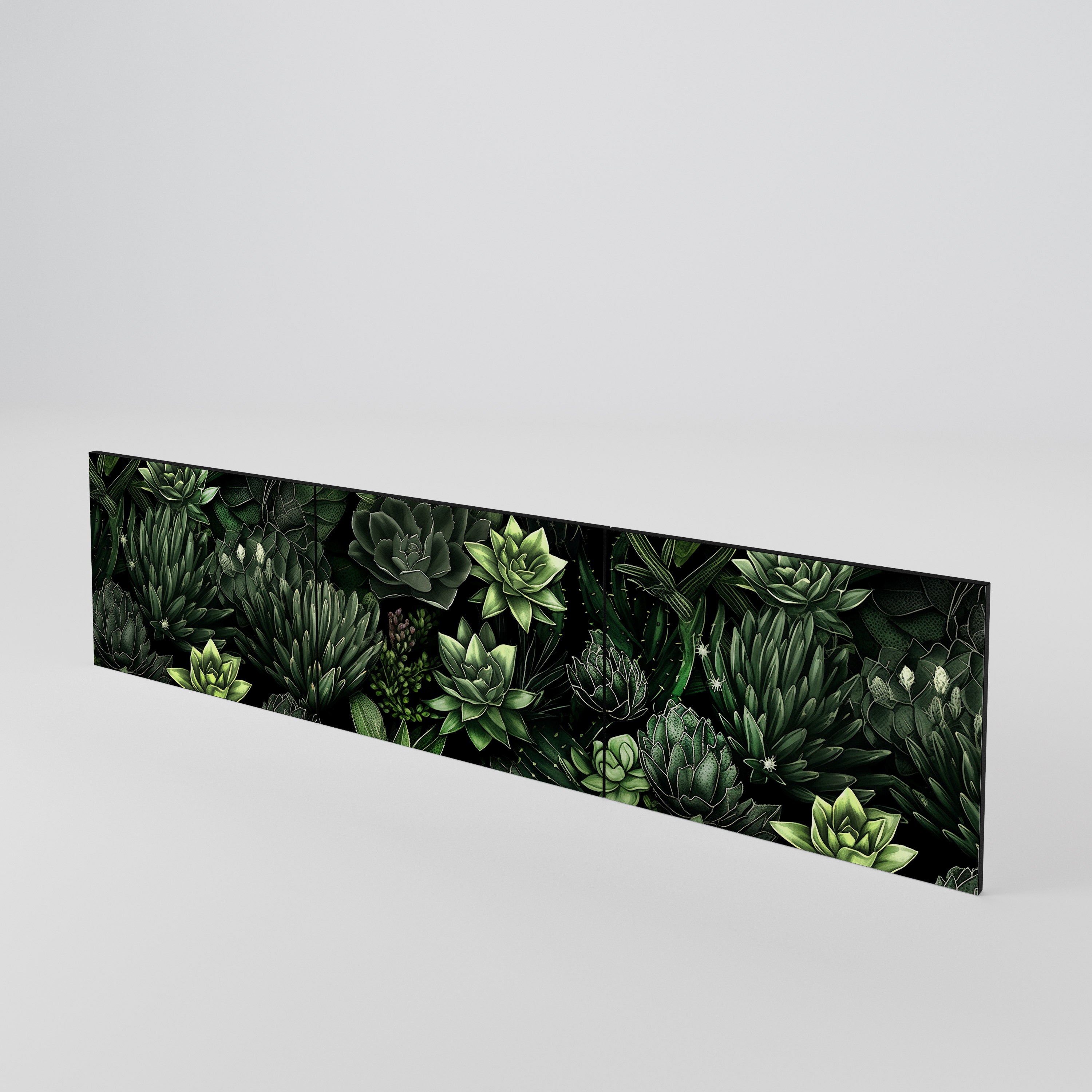 SUCCULENT JUNGLE Juego de 3 puertas para mueble de TV