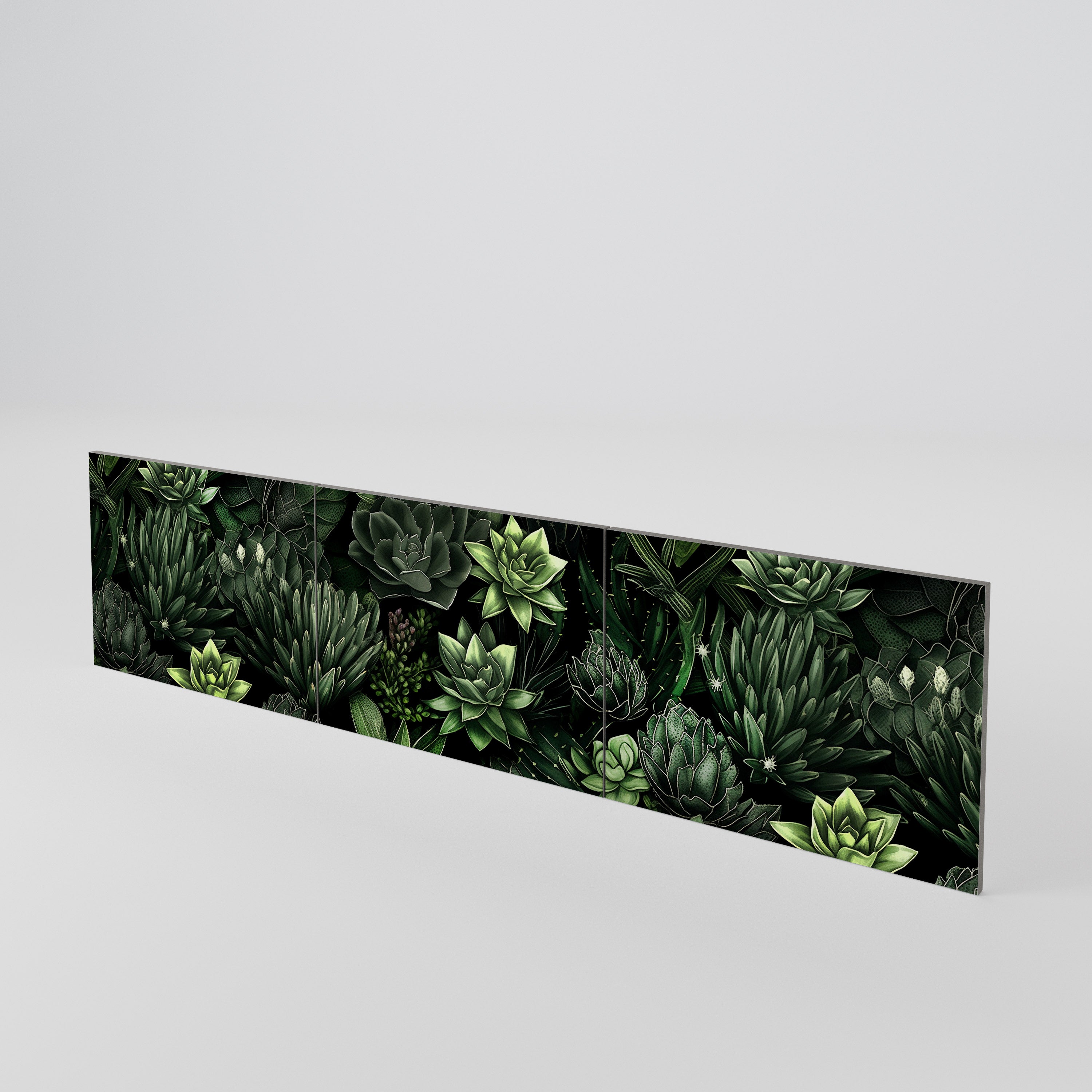 SUCCULENT JUNGLE Juego de 3 puertas para mueble de TV