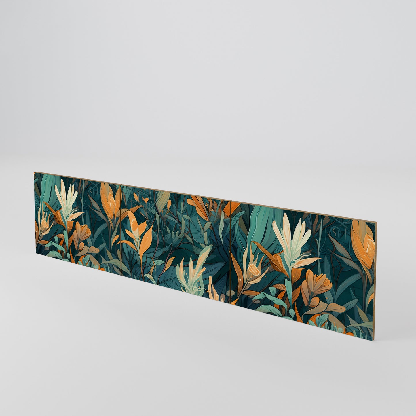FLORAL SERENITY Juego de 3 puertas para mueble de TV